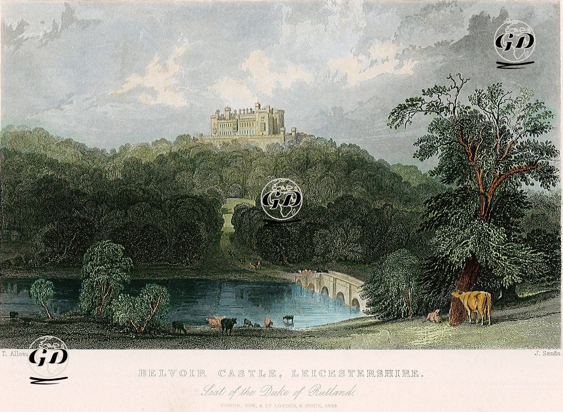 Belvoir Castle, Leicestershire, Seat Of The Duke Of Rutland - Thomas Allom (1804-1872) - 1844