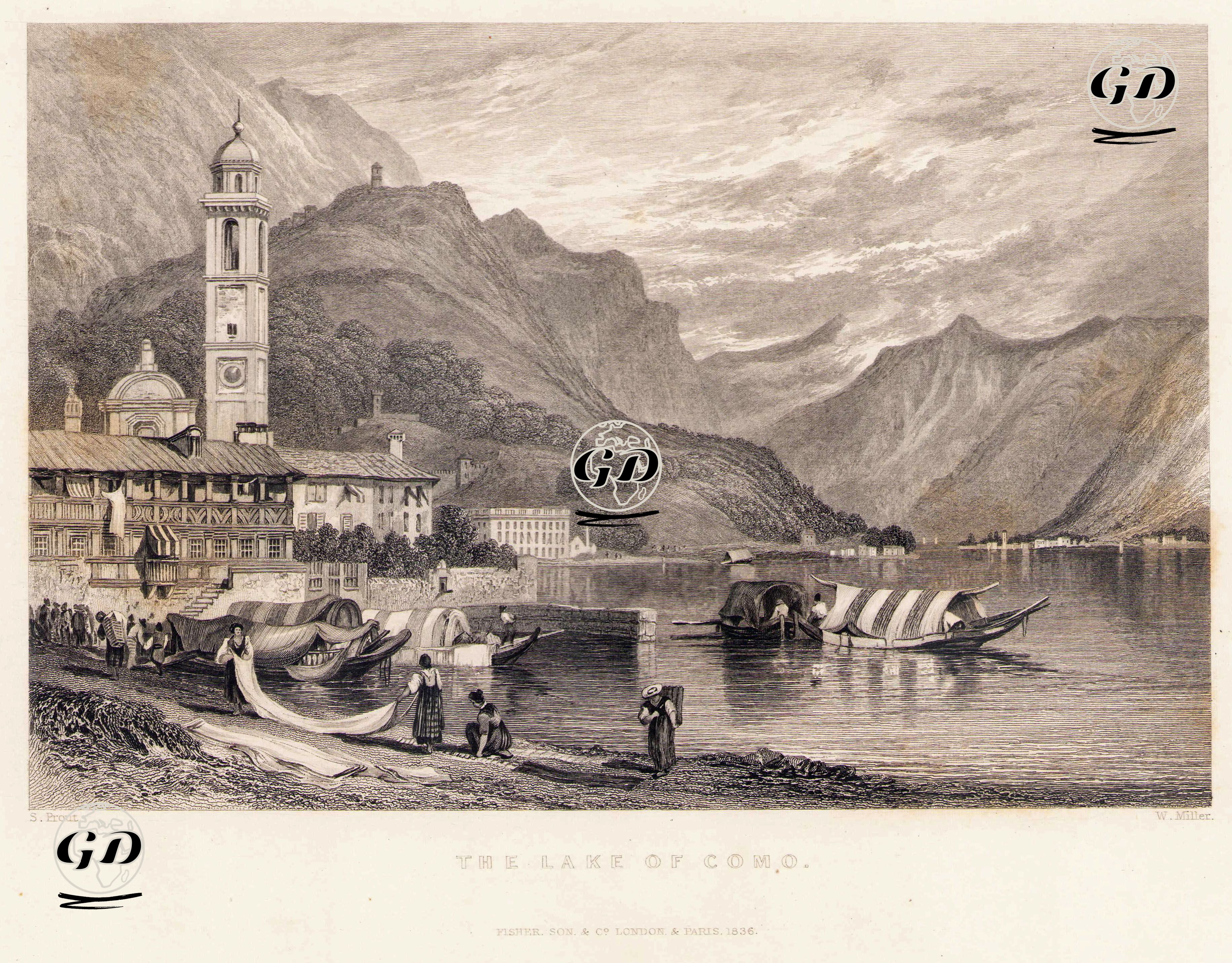 Como Gölü - Samuel Prout (1783-1852) - 1836