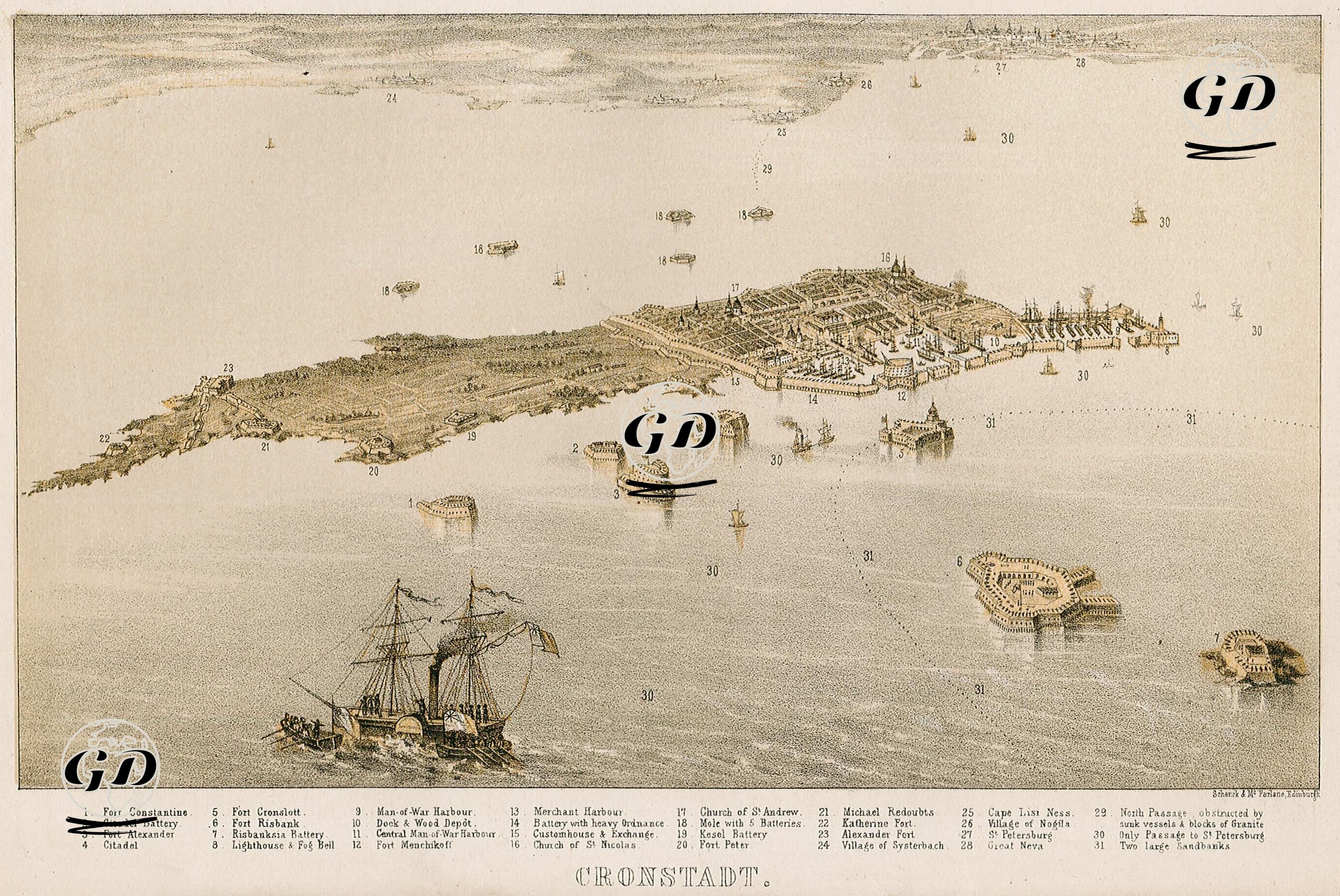 Kırım Savaşı Sırasında Kronstadt Adası -  - 1856