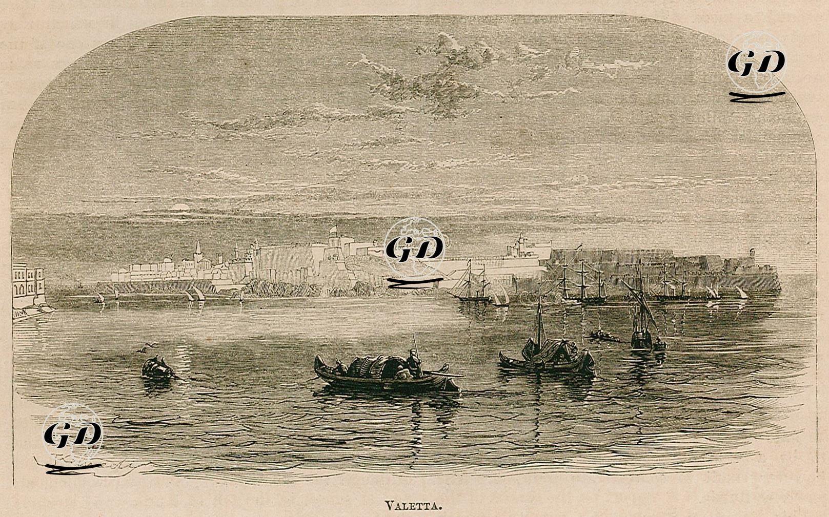 Malta'nın Başkenti Valetta -  - 1856