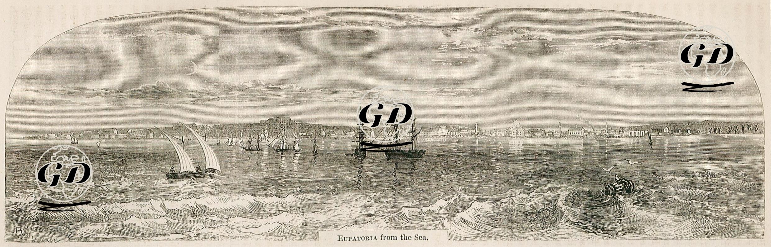 Denizden Evpatorya Şehri -  - 1856