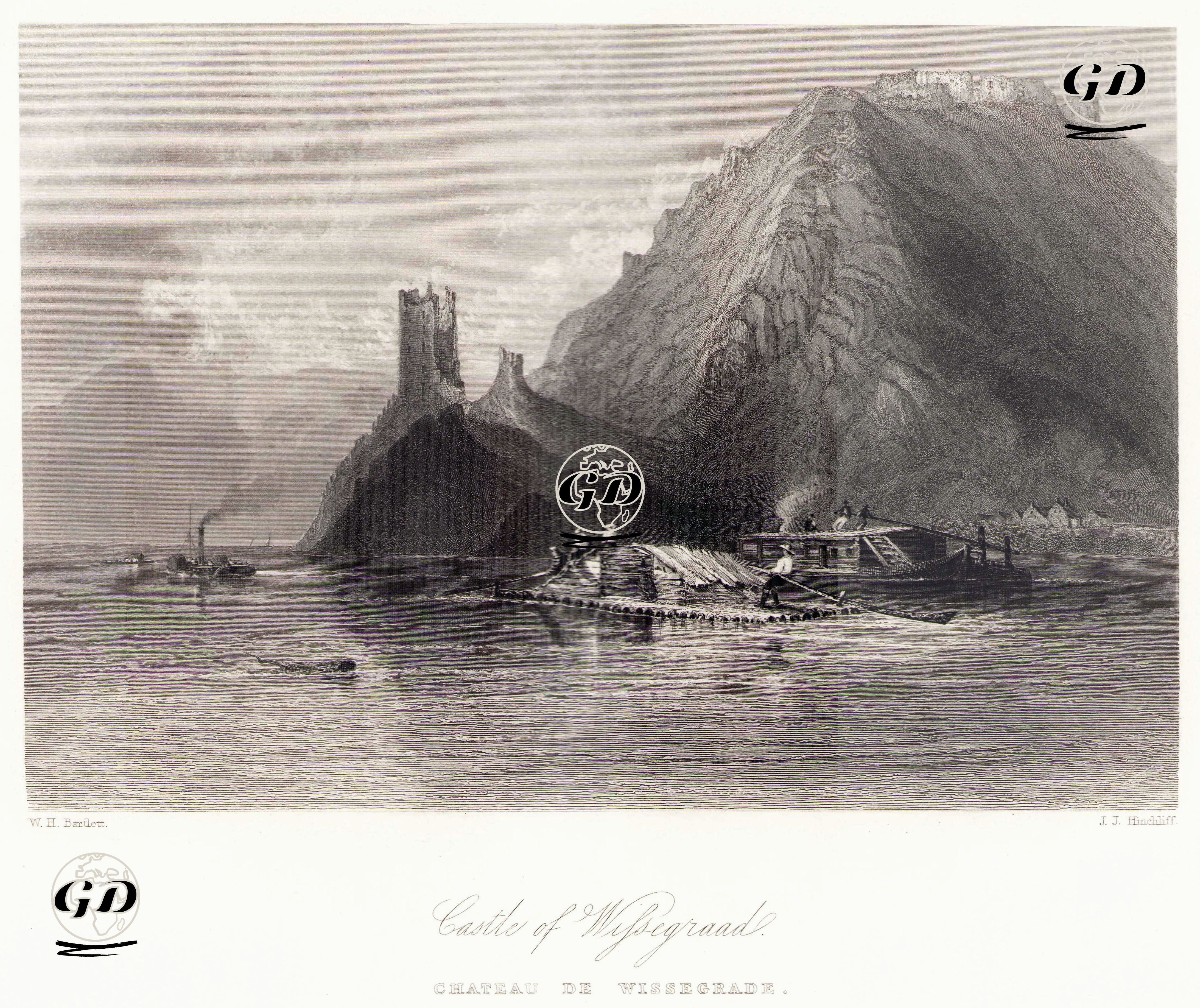 Castle Of Wissegraad-Chateau De Wissegrade - William Henry Bartlett (1809-1854) - 1854