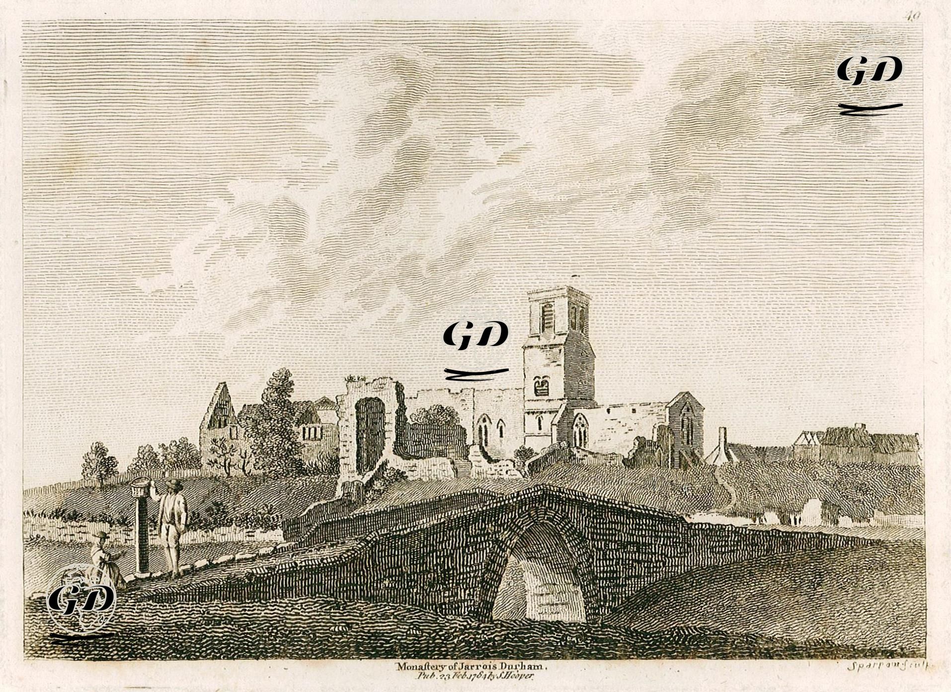 Monastery Of Jarrois Durham -  - 1784