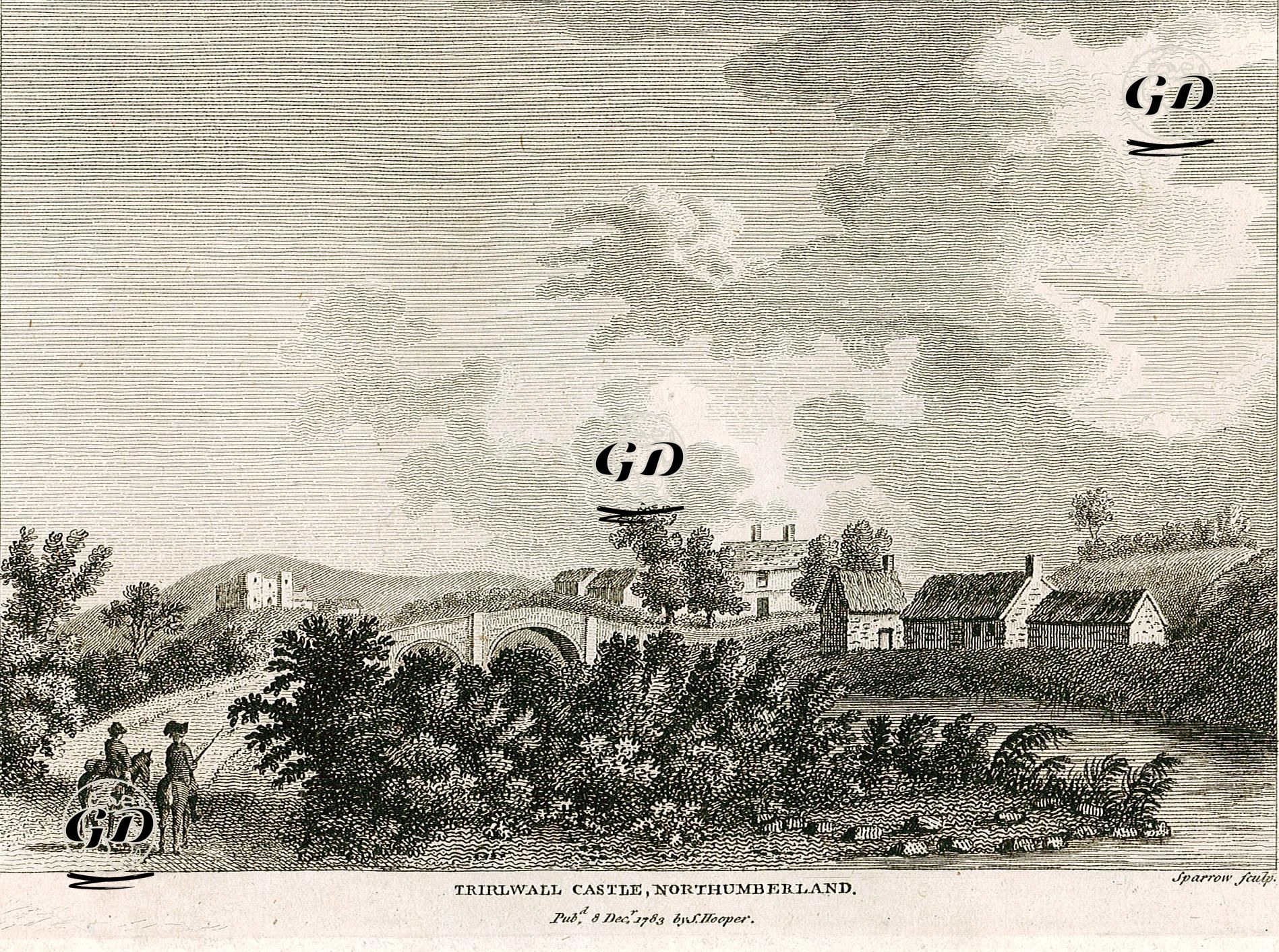 Thirlwall Kalesi, Northumberland -  - 1783
