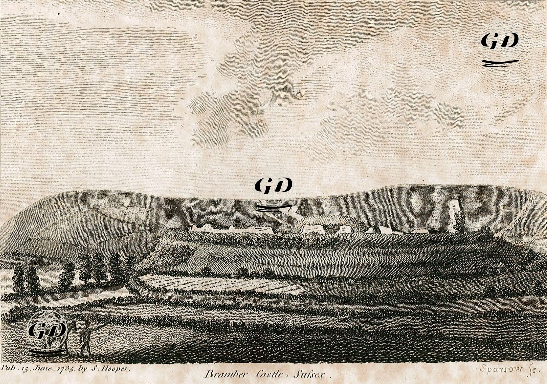 Bramber Kalesi, Sussex -  - 1785