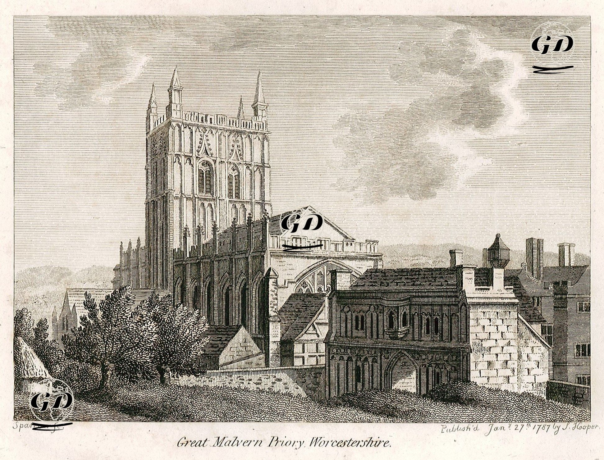 Büyük Malvern Manastırı, Worcestershire -  - 1787