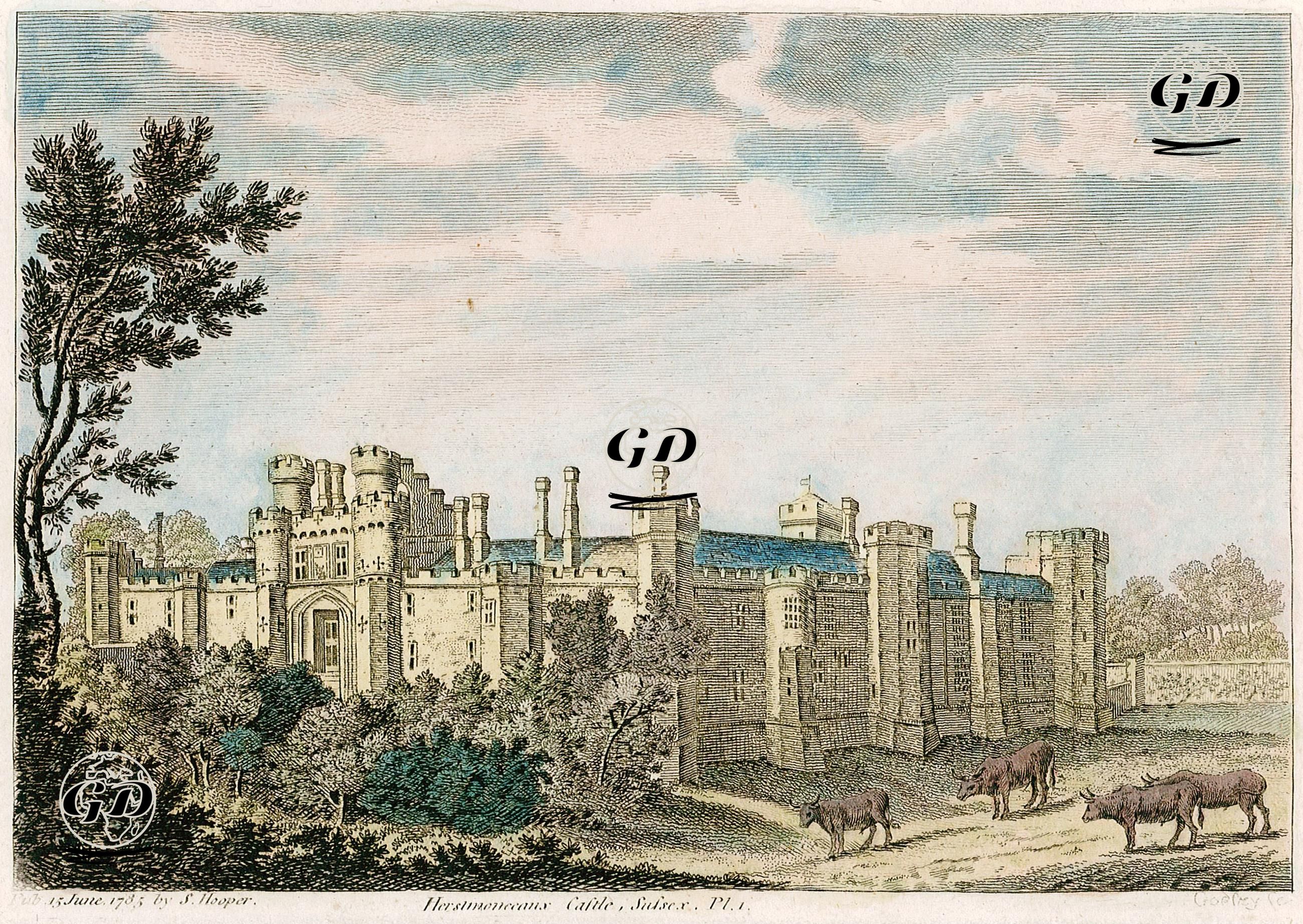 Herstmonceux Kalesi, Sussex, Pl.1 -  - 1785