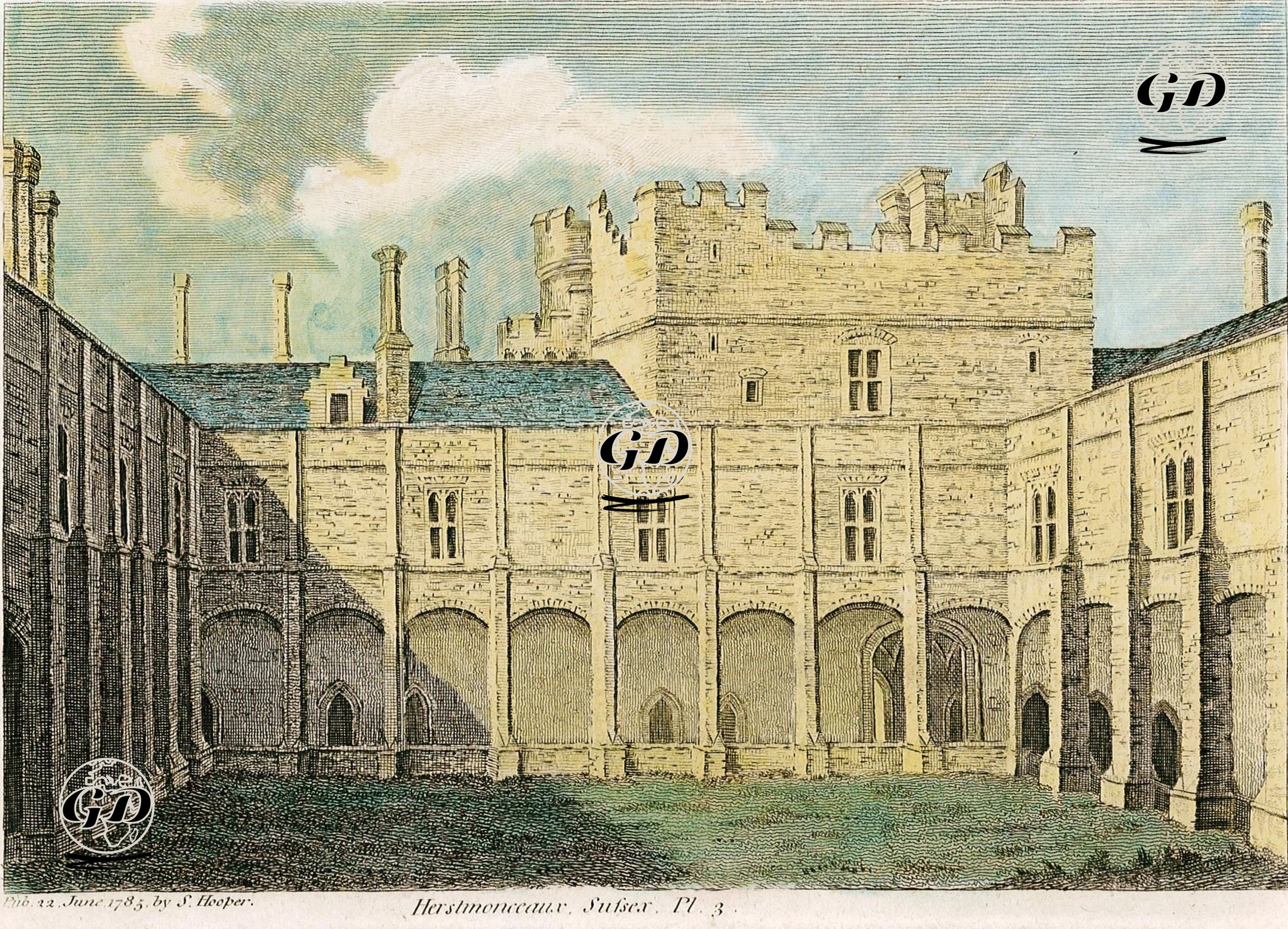 Herstmonceux Kalesi, Sussex, Pl.3 -  - 1785