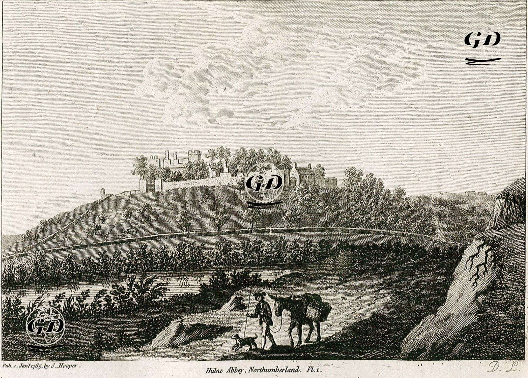Hulne Manastırı, Northumberland Pl.1 -  - 1785