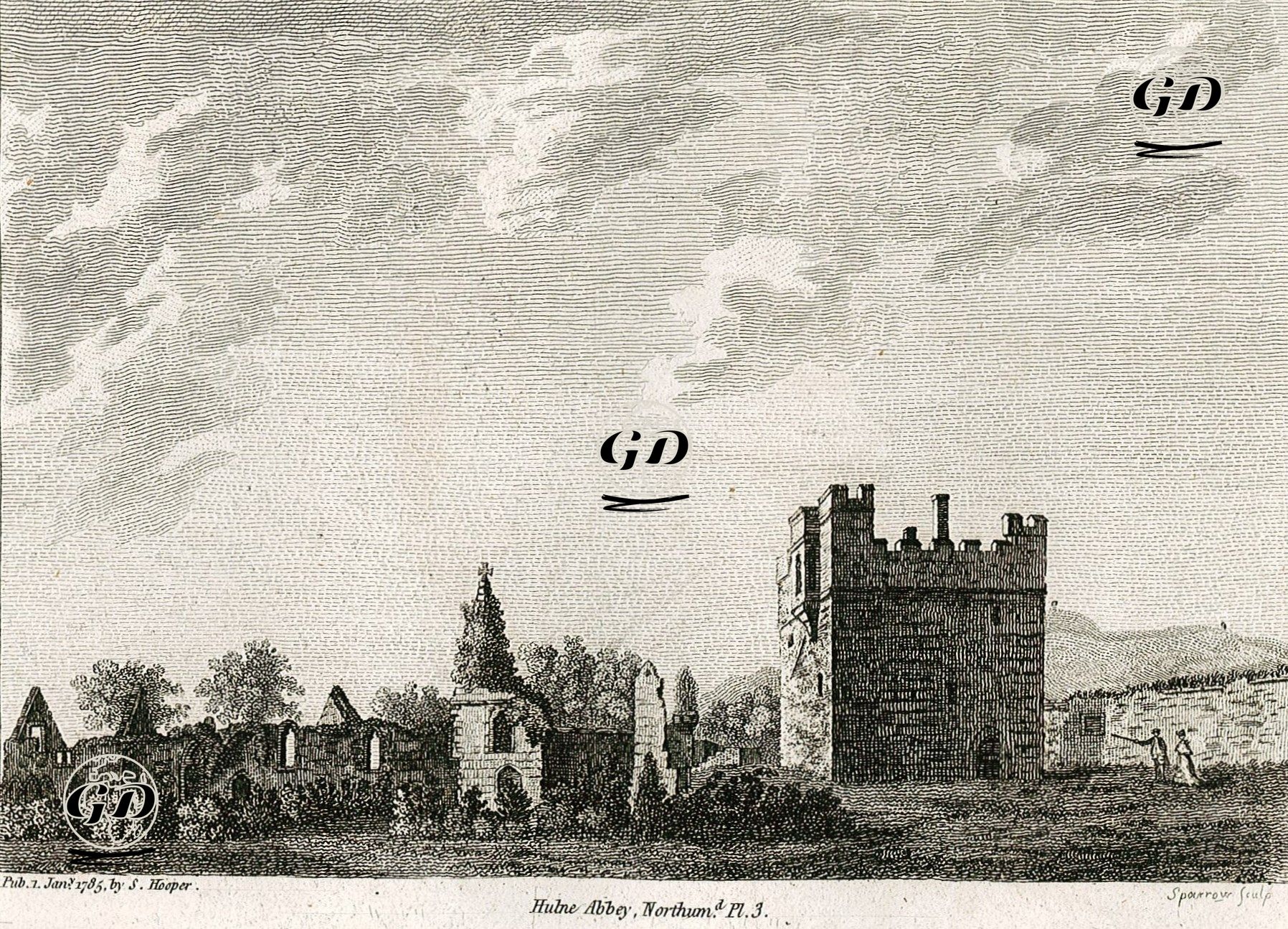 Hulne Manastırı, Northumberland Pl.3 -  - 1785