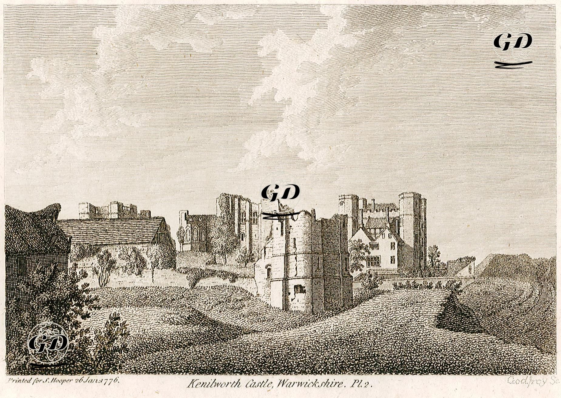 Kenilworth Kalesi, Warwickshire Pl.2 -  - 1776