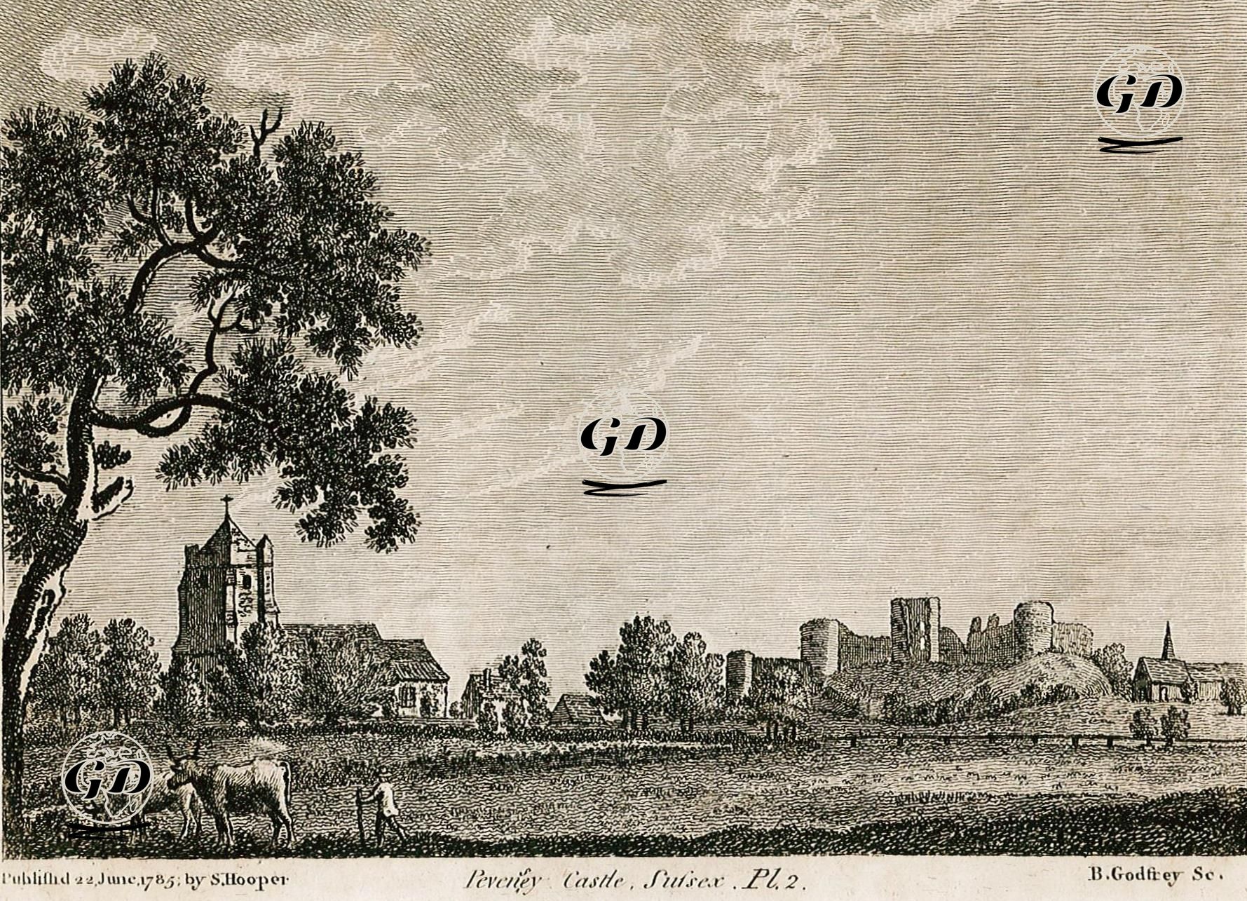 Pevensey Castle, Sussex Pl.2 -  - 1785