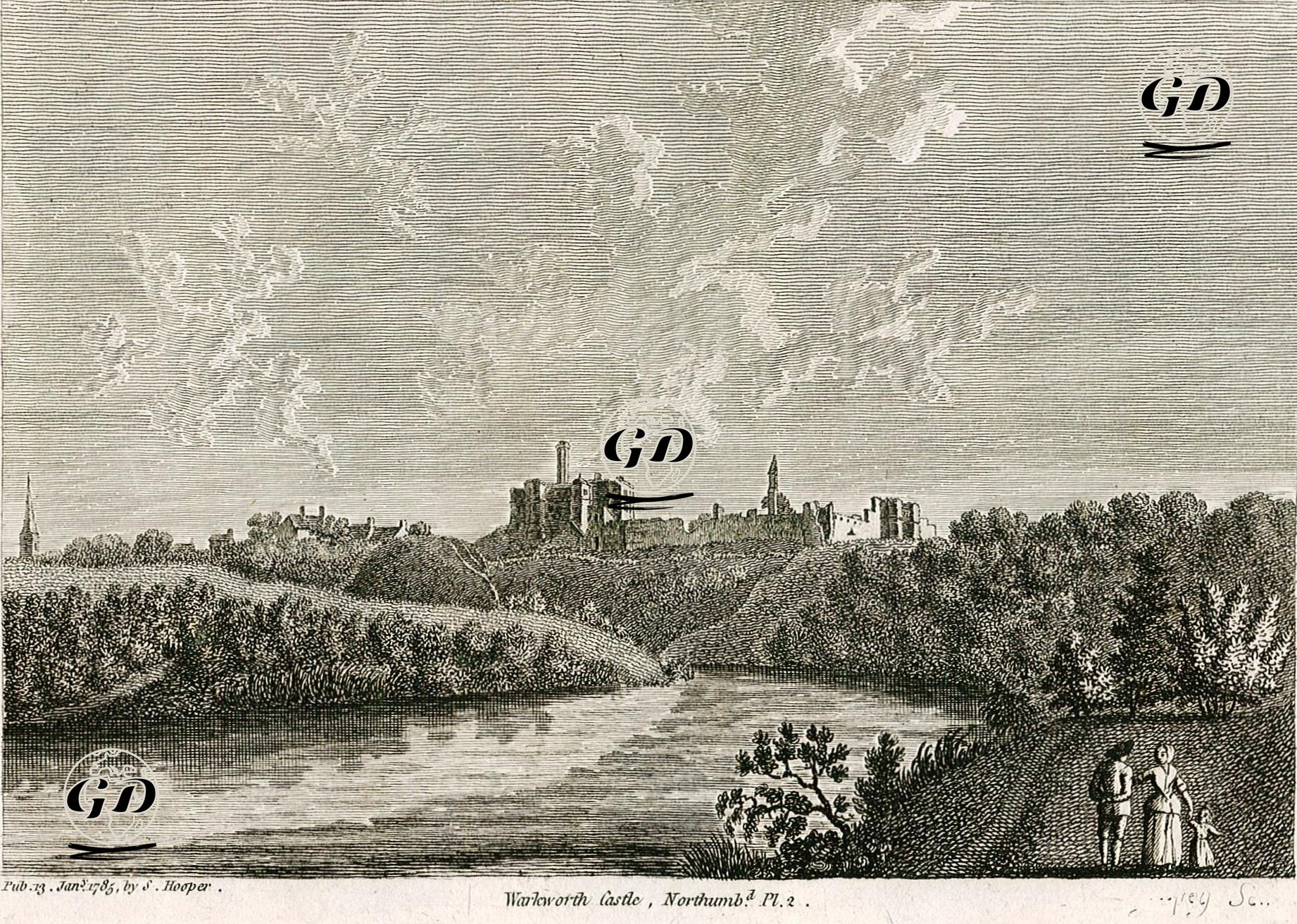 Warkworth Castle, Northum, Pl.2 -  - 1785
