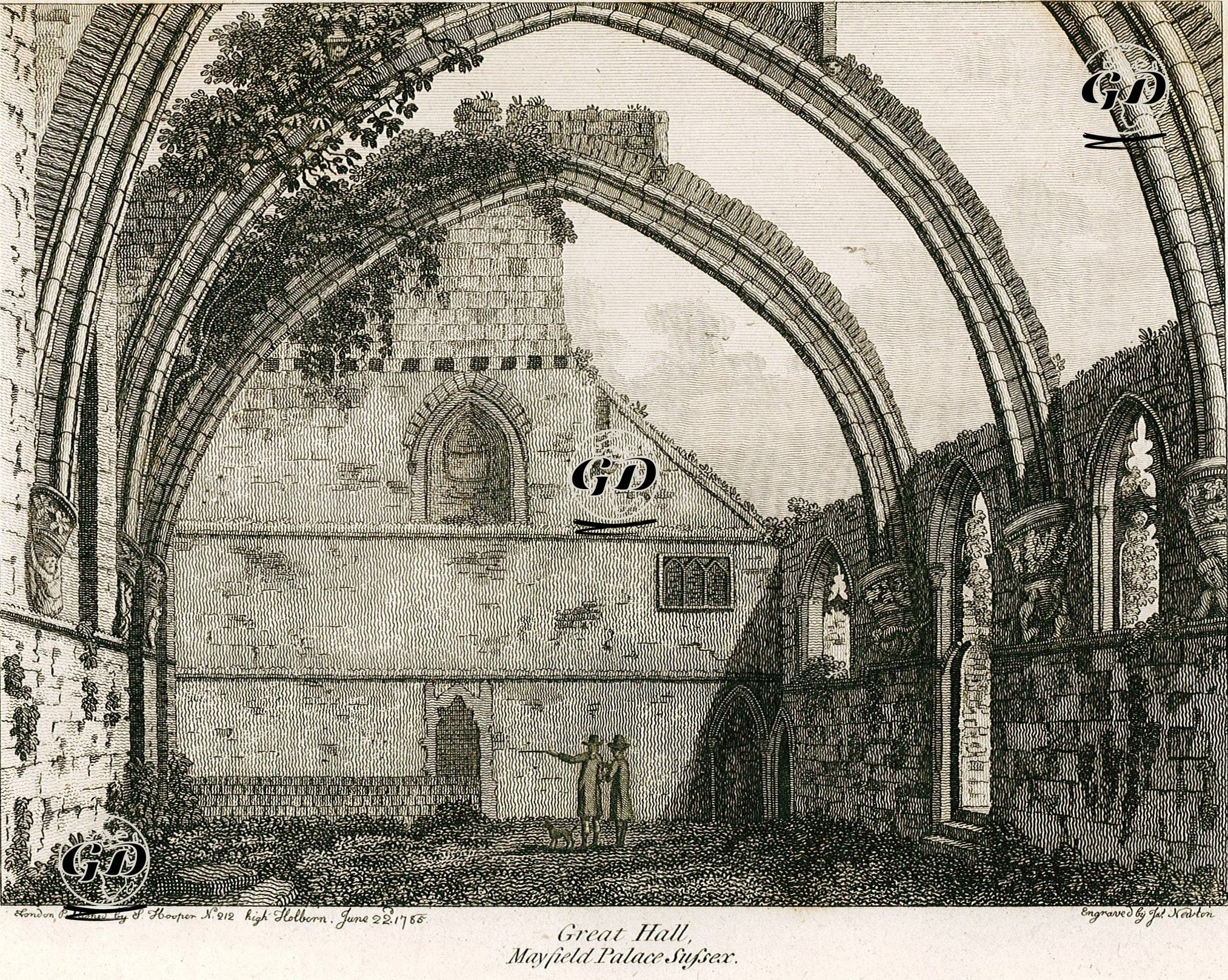 Mayfield Piskopos Evinin Büyük Salonu, Sussex -  - 1785