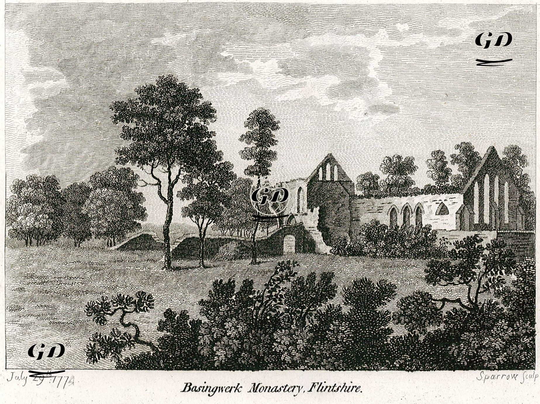 Basingwerk Manastırı, Flintshire -  - 1774