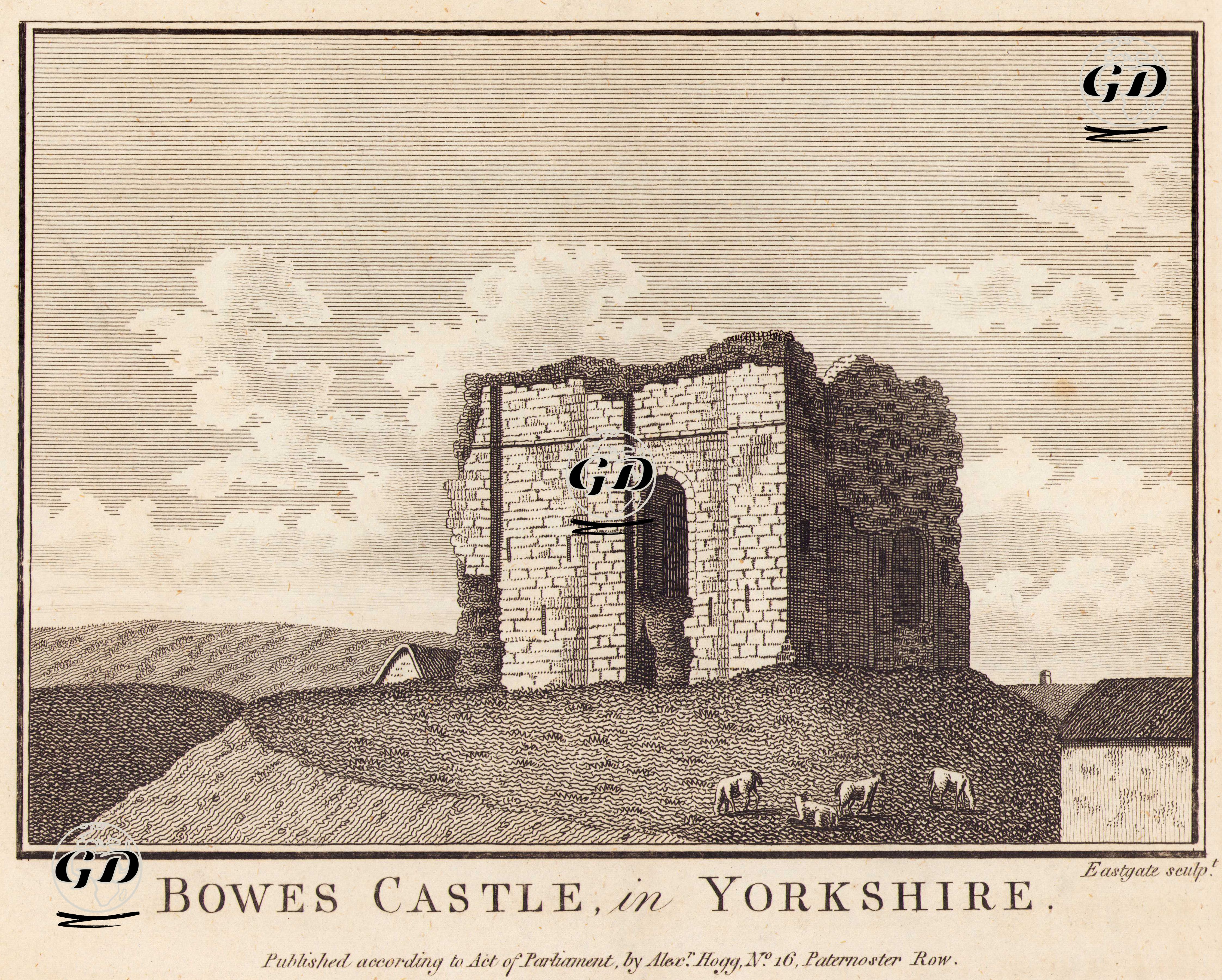 Bowes Castle in Yorkshire -  - 1786