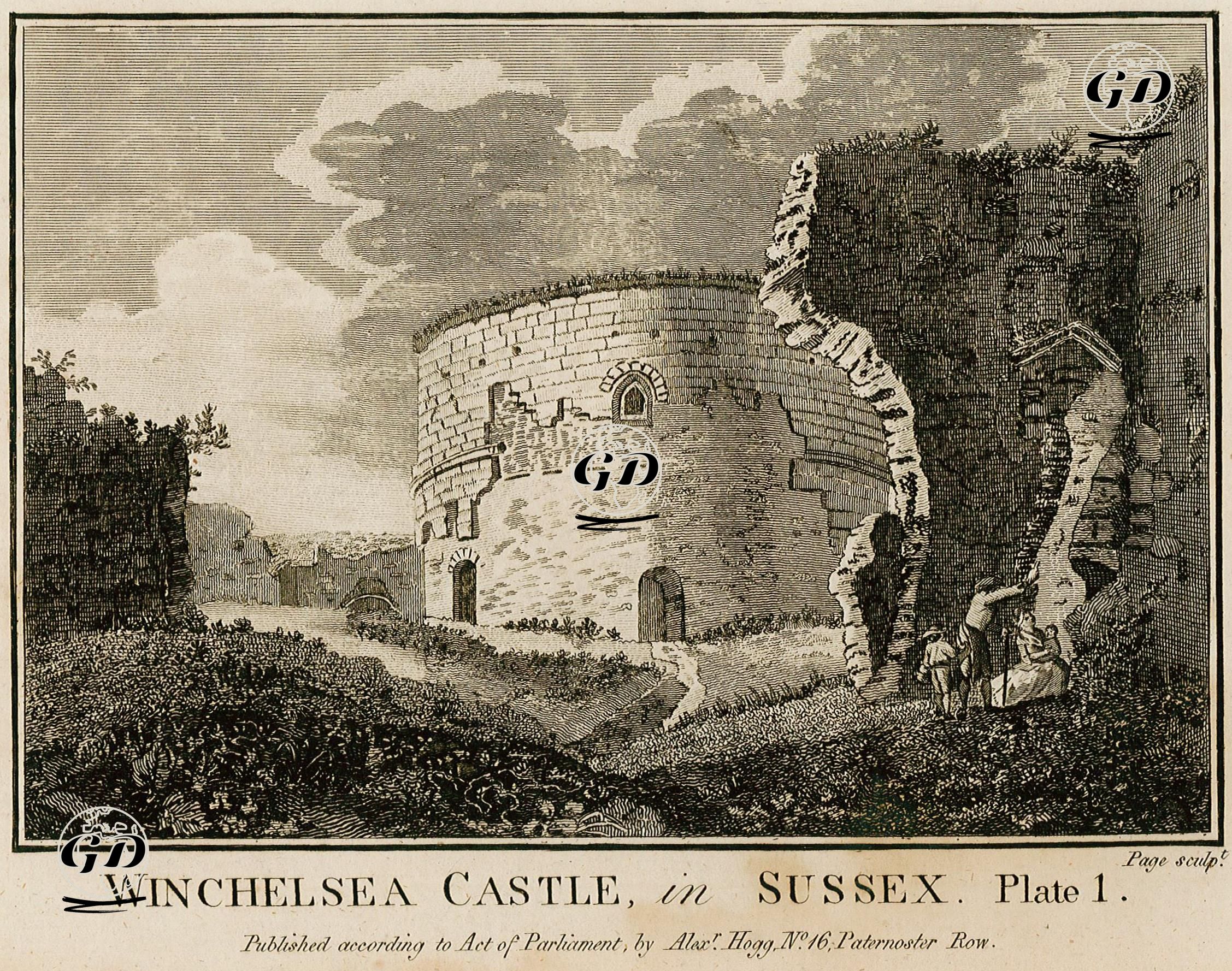 Camber (Winchelsea) Kalesi, Sussex, Plate 1 -  - 1786