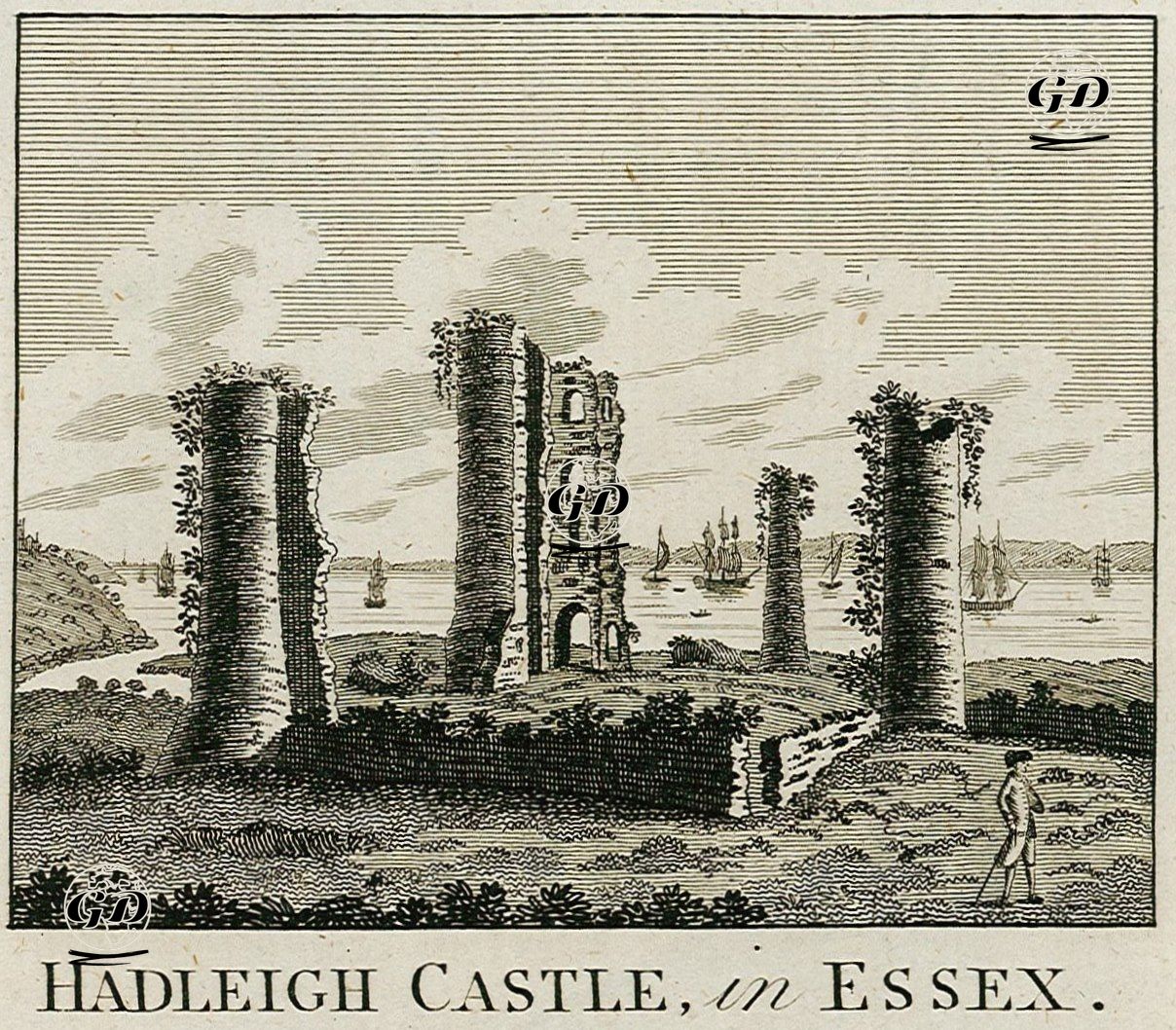 Hadleigh Kalesi, Essex -  - 1786