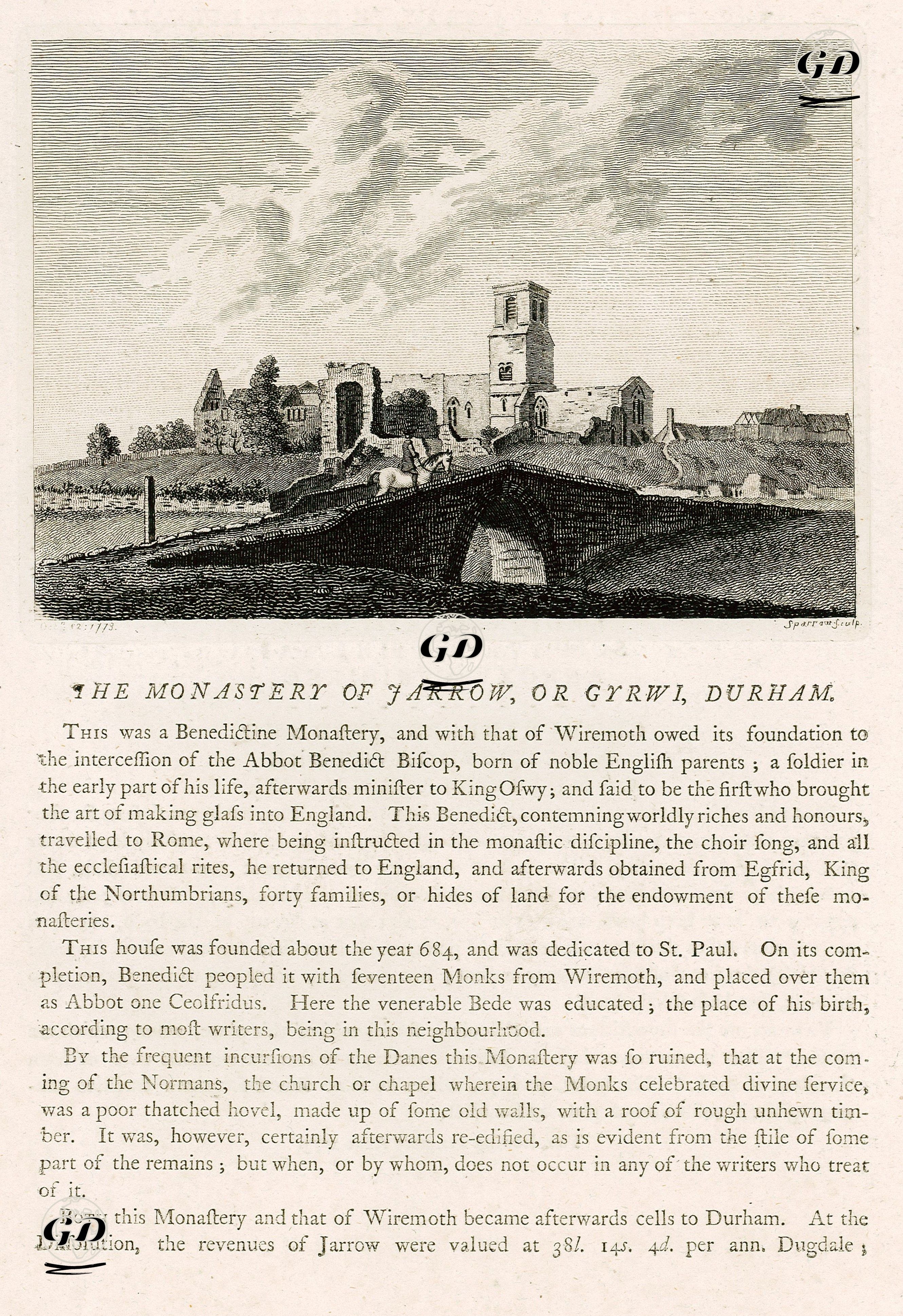 Jarrow Manastırı, Durham -  - 1773