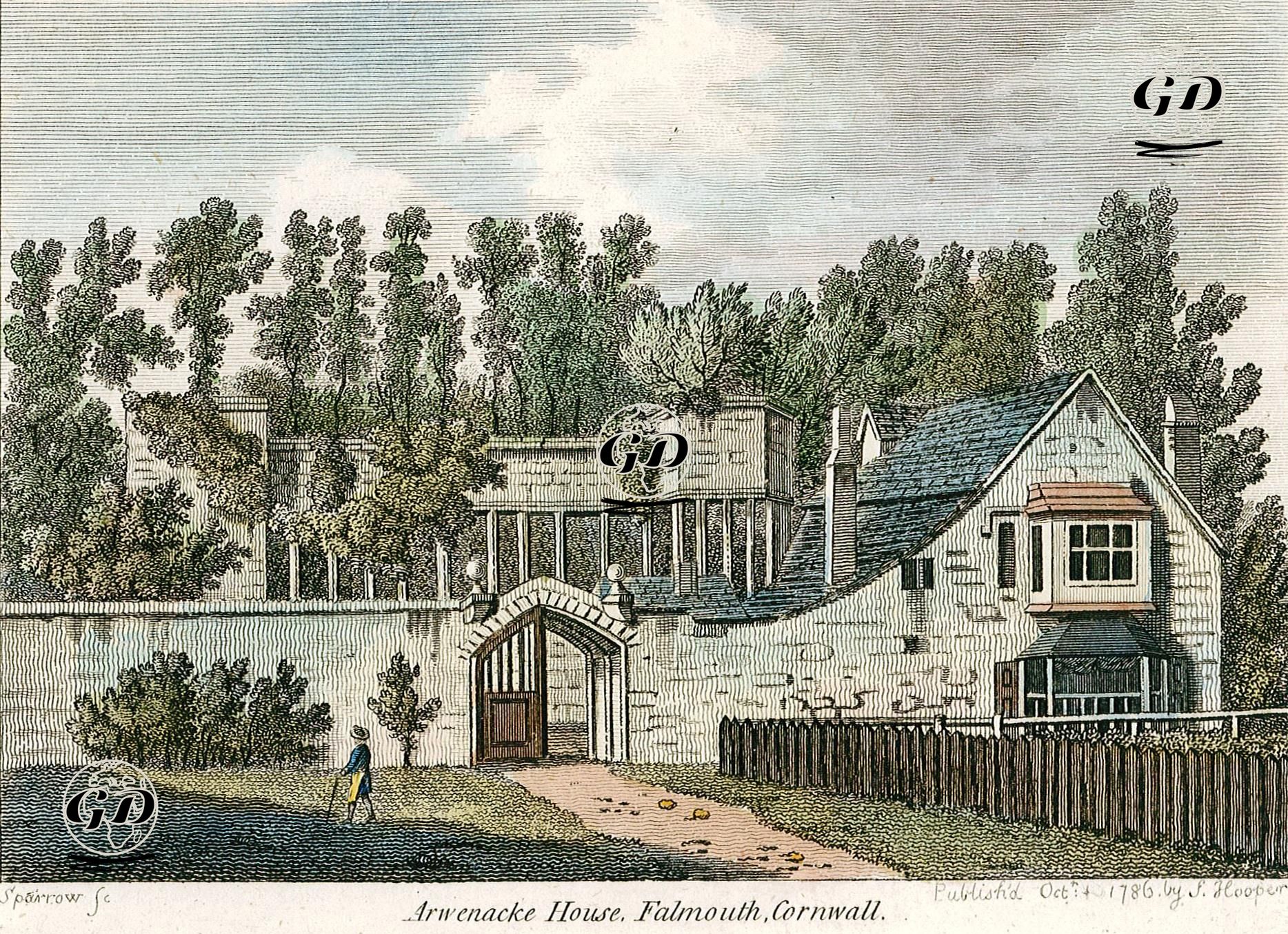 Arwenack Malikanesi, Falmouth, Cornwall -  - 1786