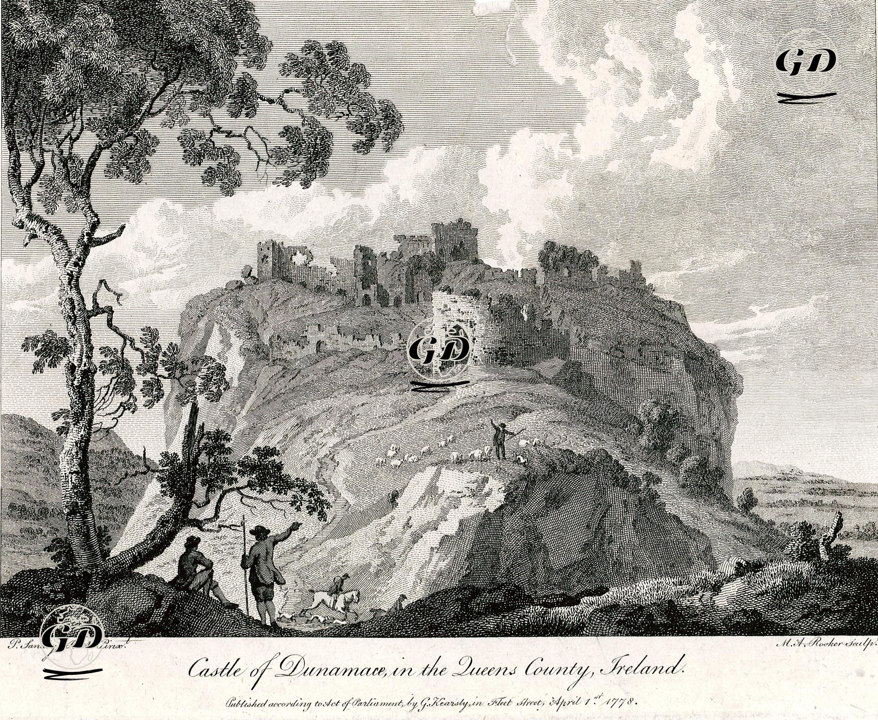 Castle Of Dunamace, in The Queens County, ireland - Paul Sandby (1731-1809) - 1778