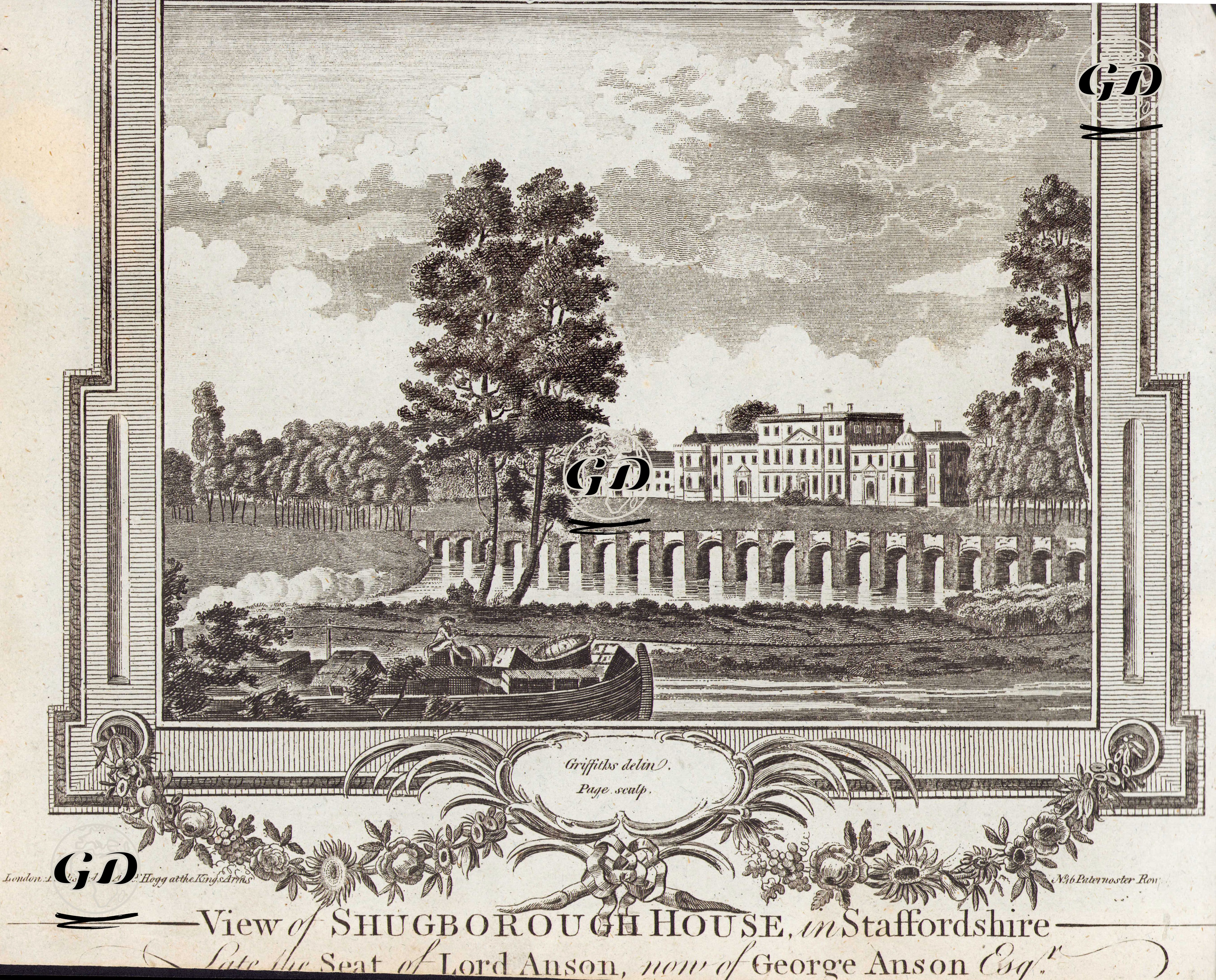 Shugborough Malikanesi, Essex Köprüsü İle Trent Ve Mersey Kanalı  - Moses Griffith (1749-1819) - 1784