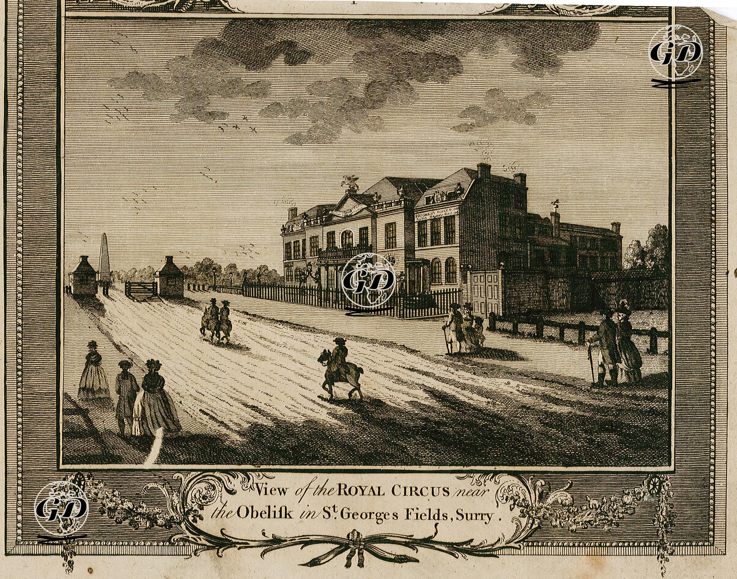 St. Georges Fieldsde Bulunan Kraliyet Sirki Binası -  - 1784