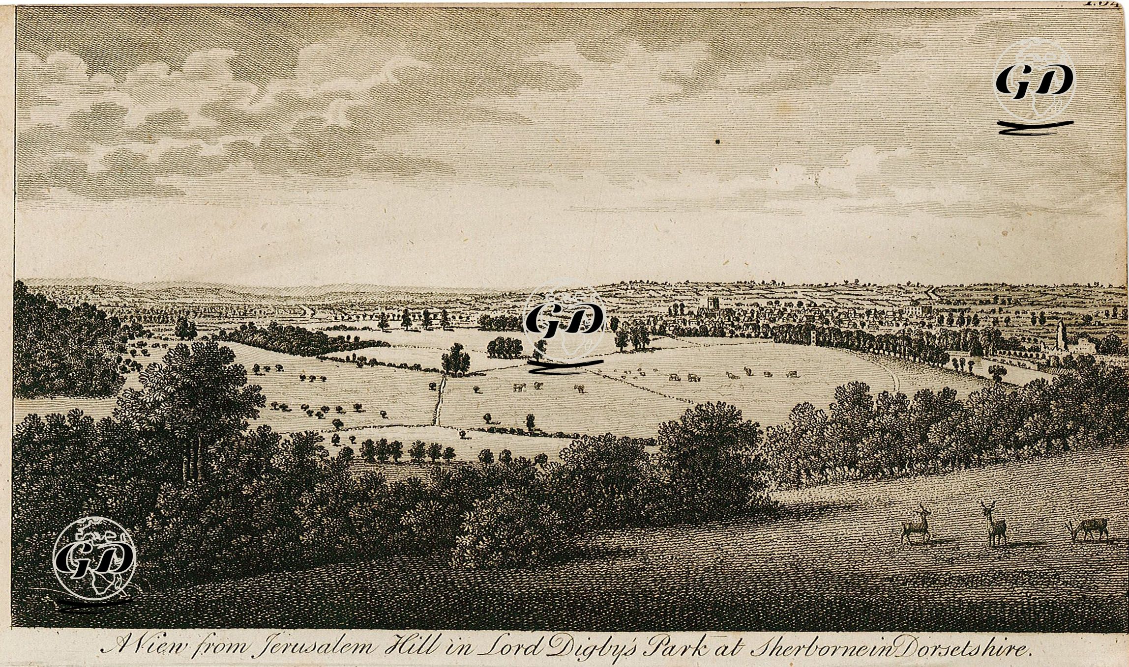 Lord Digby's Park'daki Jerusalem Tepesinden Bir Manzara, Sherborne, Dorsetshire -  - 1776