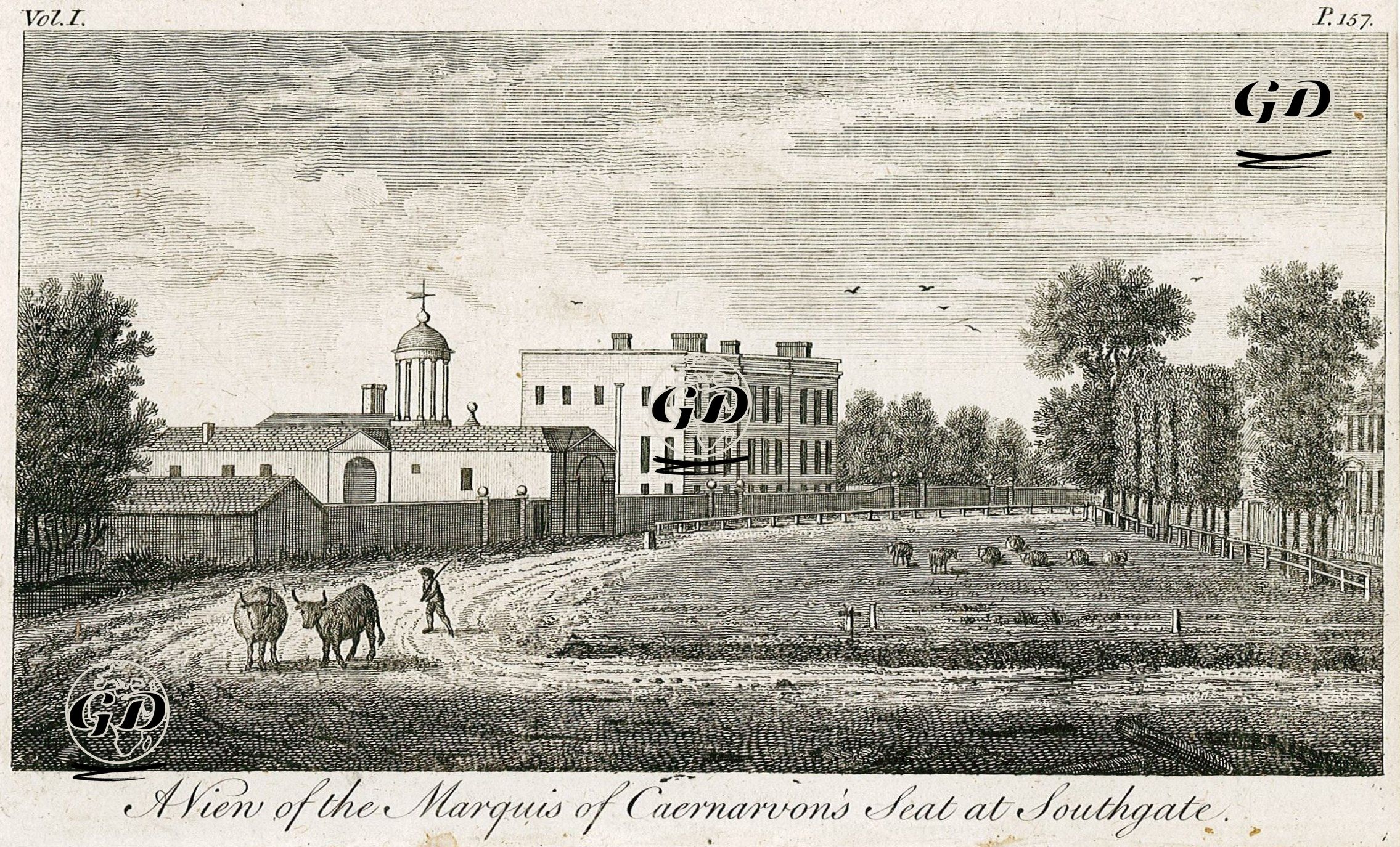 A View Of The Marquis Caernarvon's Seat At South Gate -  - 1776