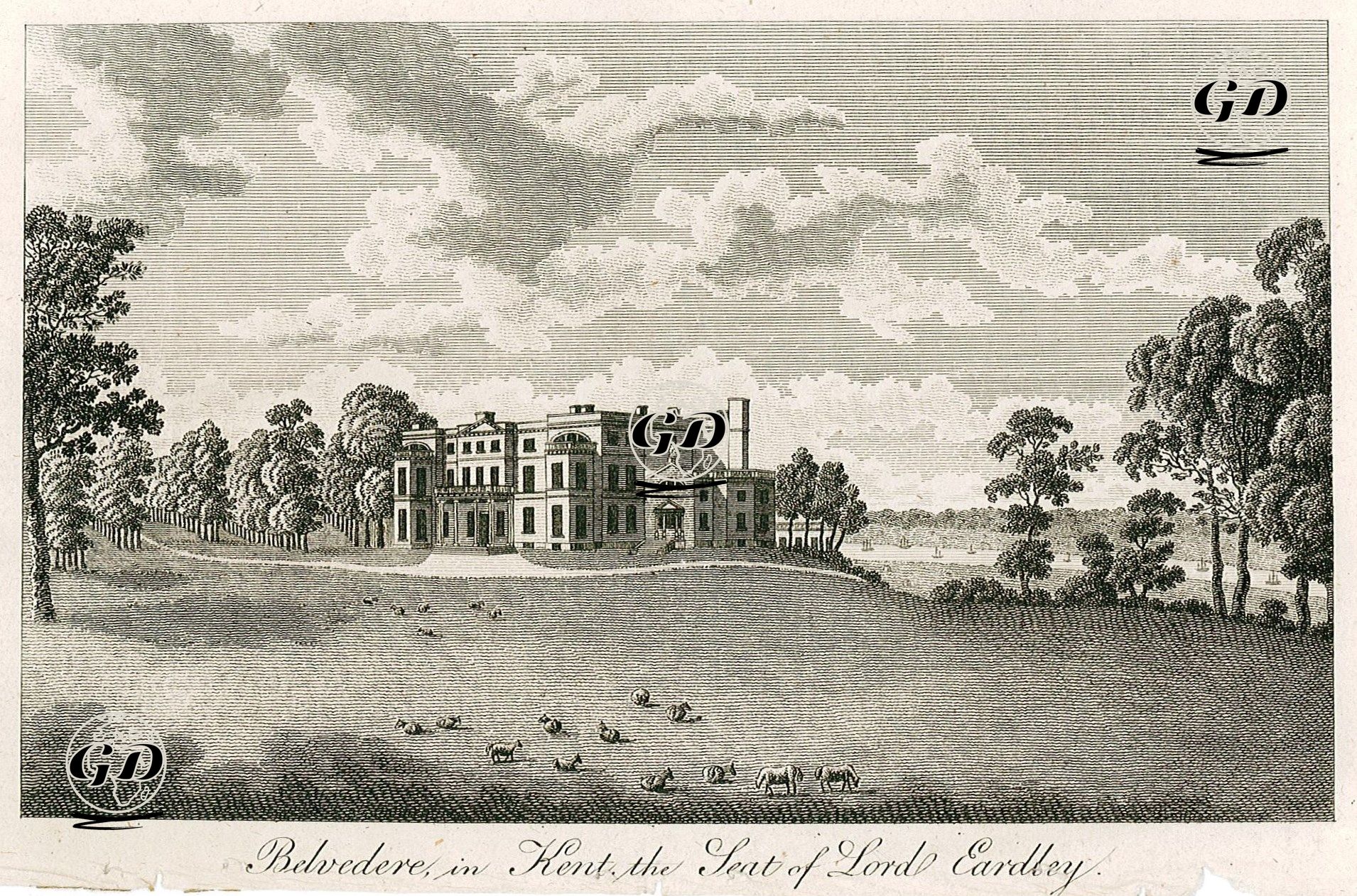 Lord Eardley'in Belvedere Malikanesi, Kent -  - 1780's