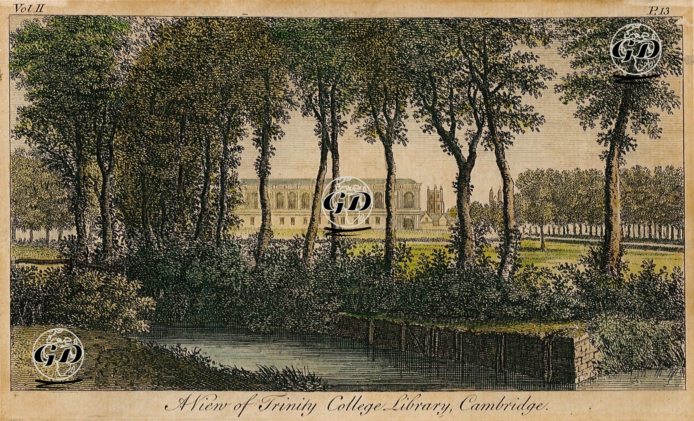 A View Of Trinity College Library, Cambridge -  - 1776