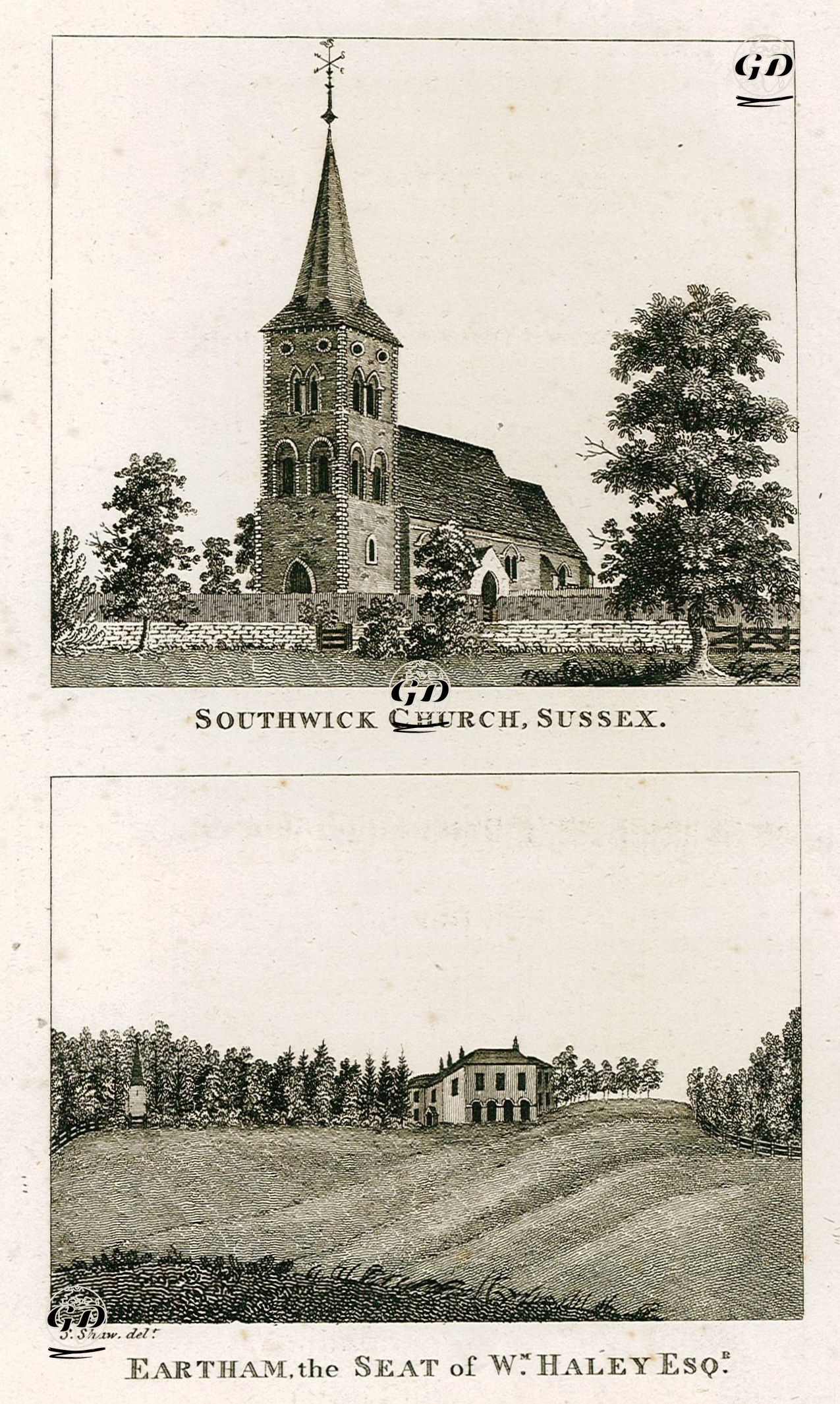 Southwick Kilisesi, Essex-Eartham, W.Haley'in Malikanesi -  - 1800's