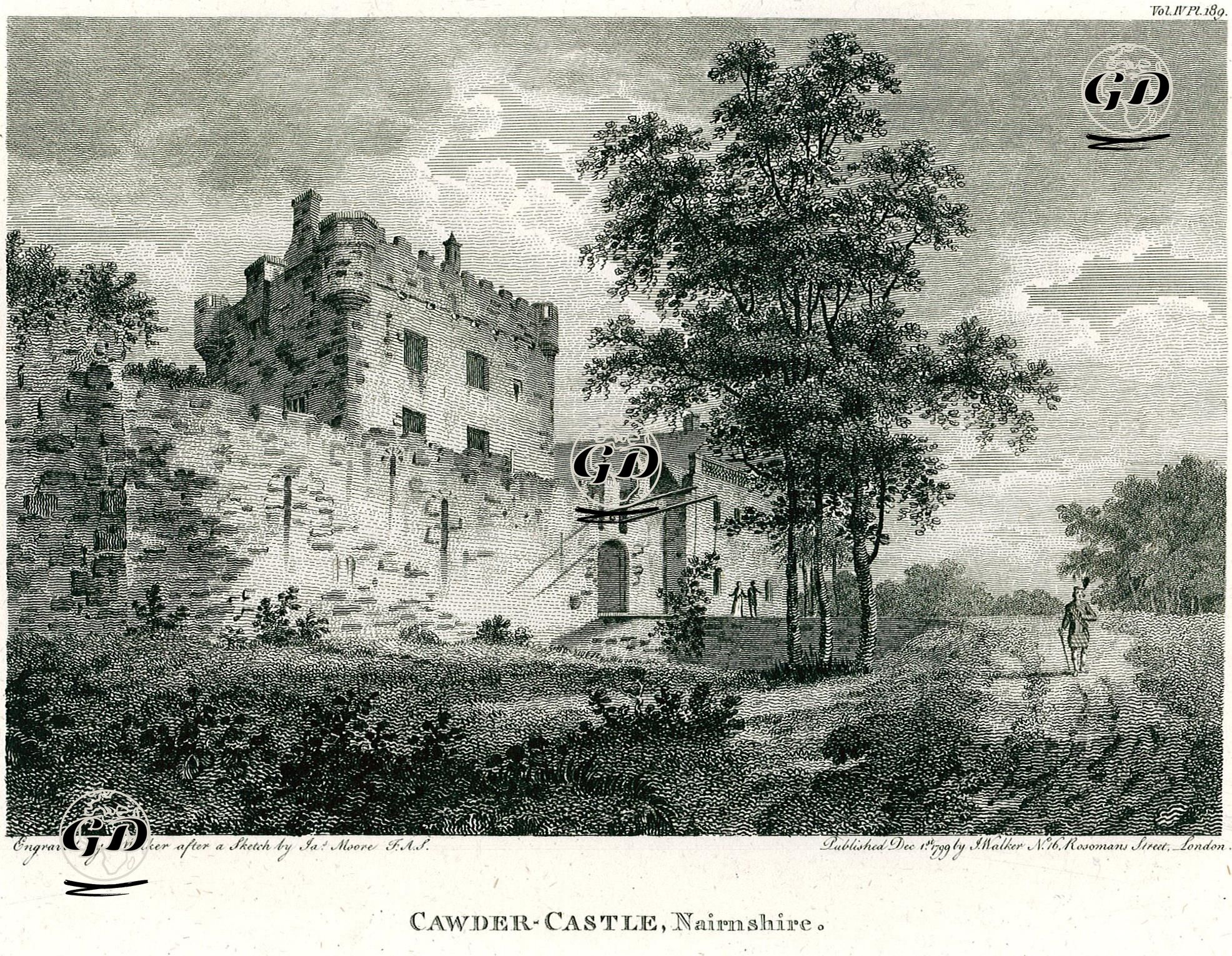 Cawdor Kalesi, Nairnshire - Jas Moore - 1799