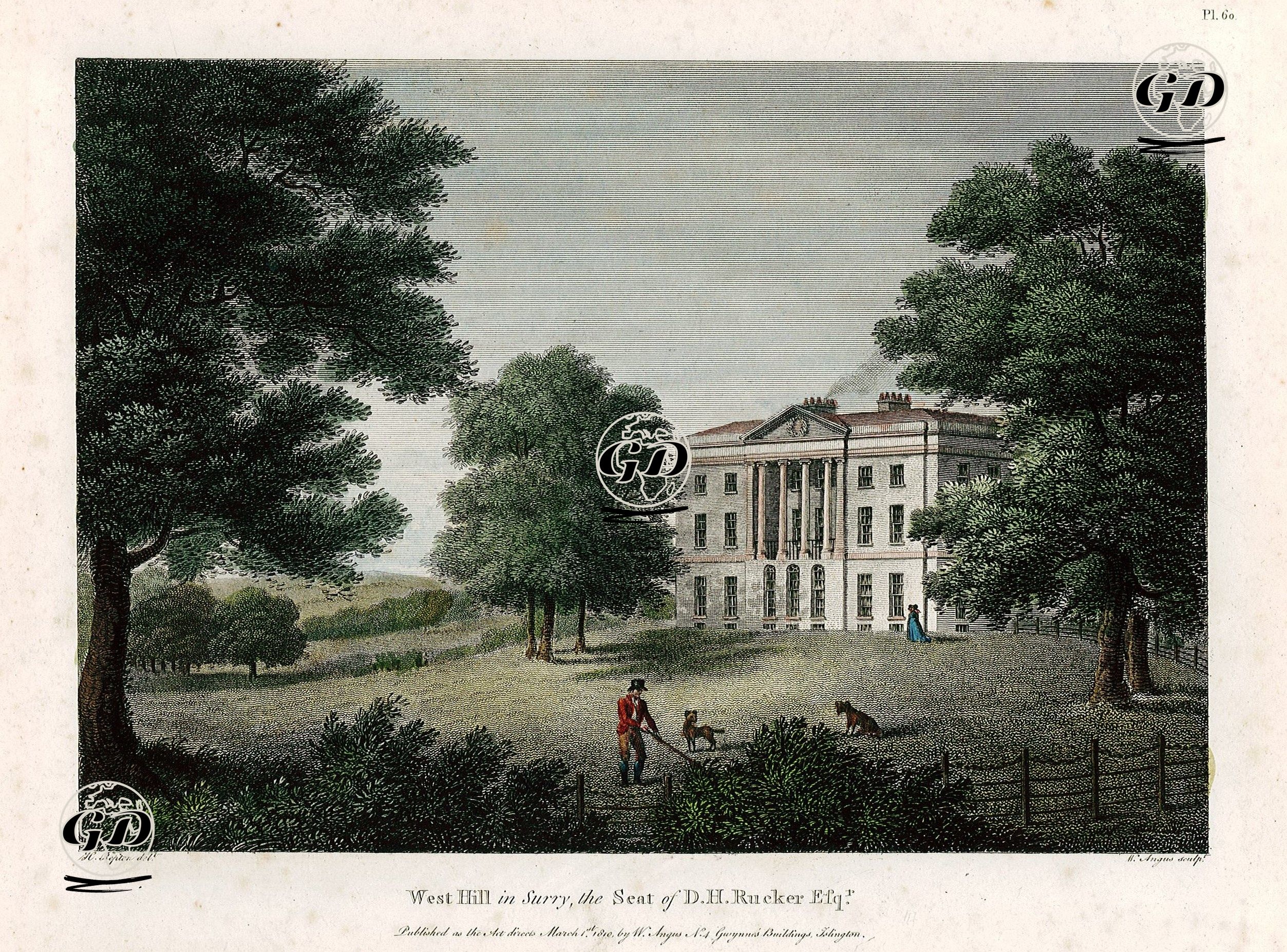Surrey, West Hill'de Bulunan D.H. Rucker'in Malikanesi - Humphrey Repton (1752-1818) - 1810