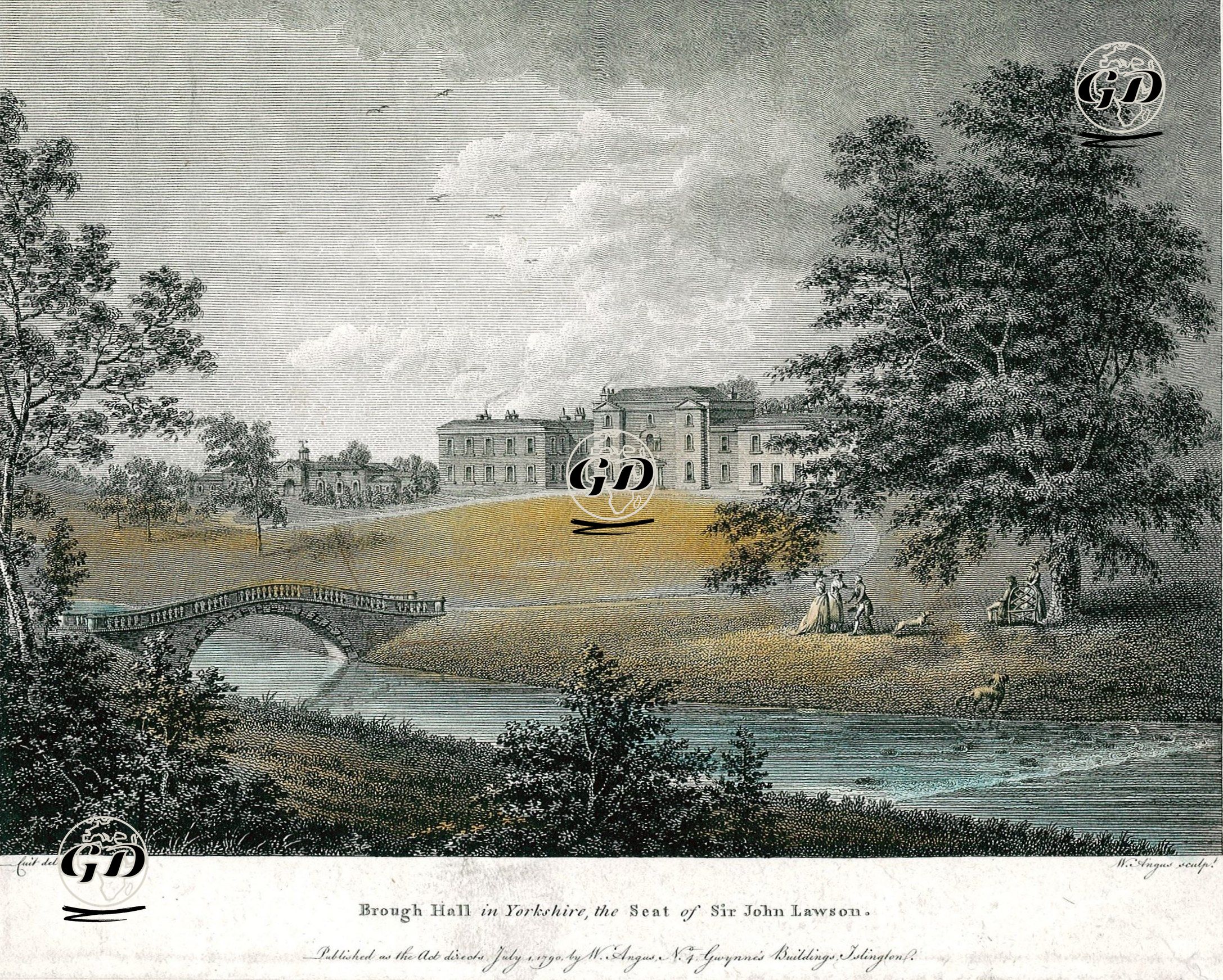 John Lawson Evi Brough Hall Malikanesi, Yorkskire - George Cuitt The Elder (1743-1818) - 1790