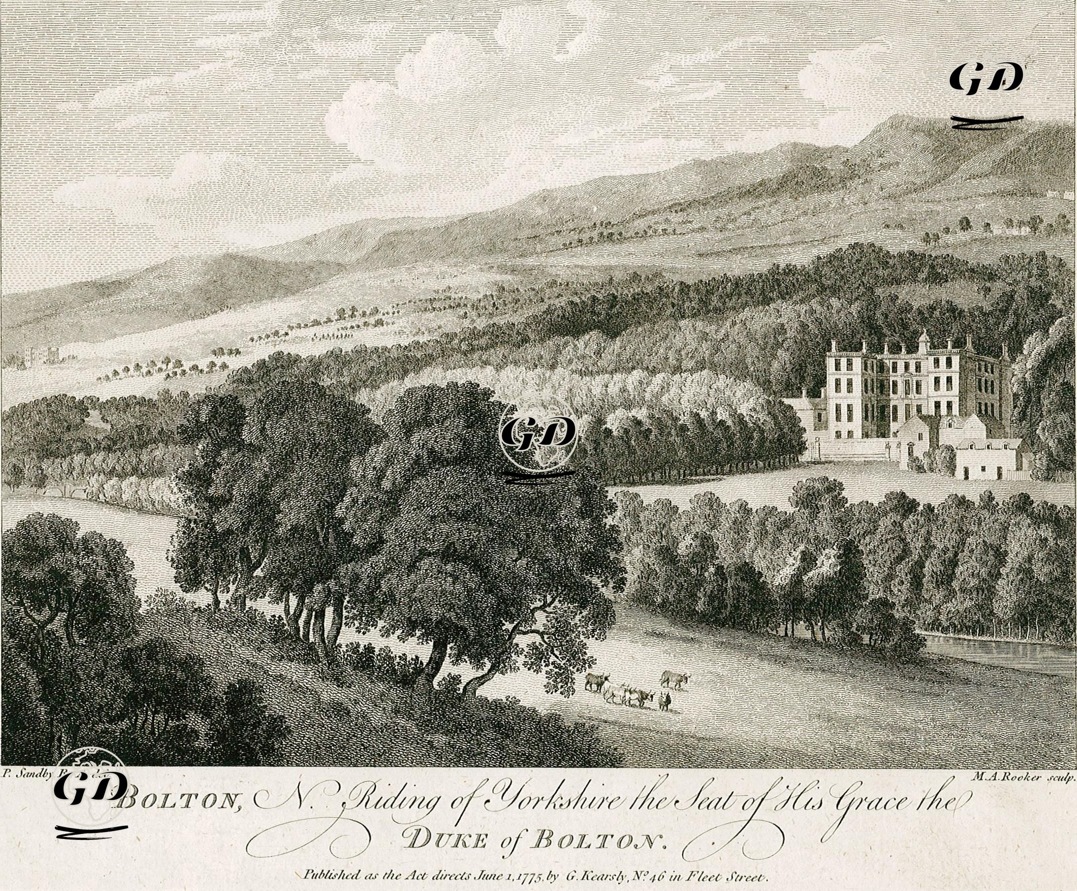 Bolton Dükünün Evi Bolton Malikhanesi - Paul Sandby (1731-1809) - 1775
