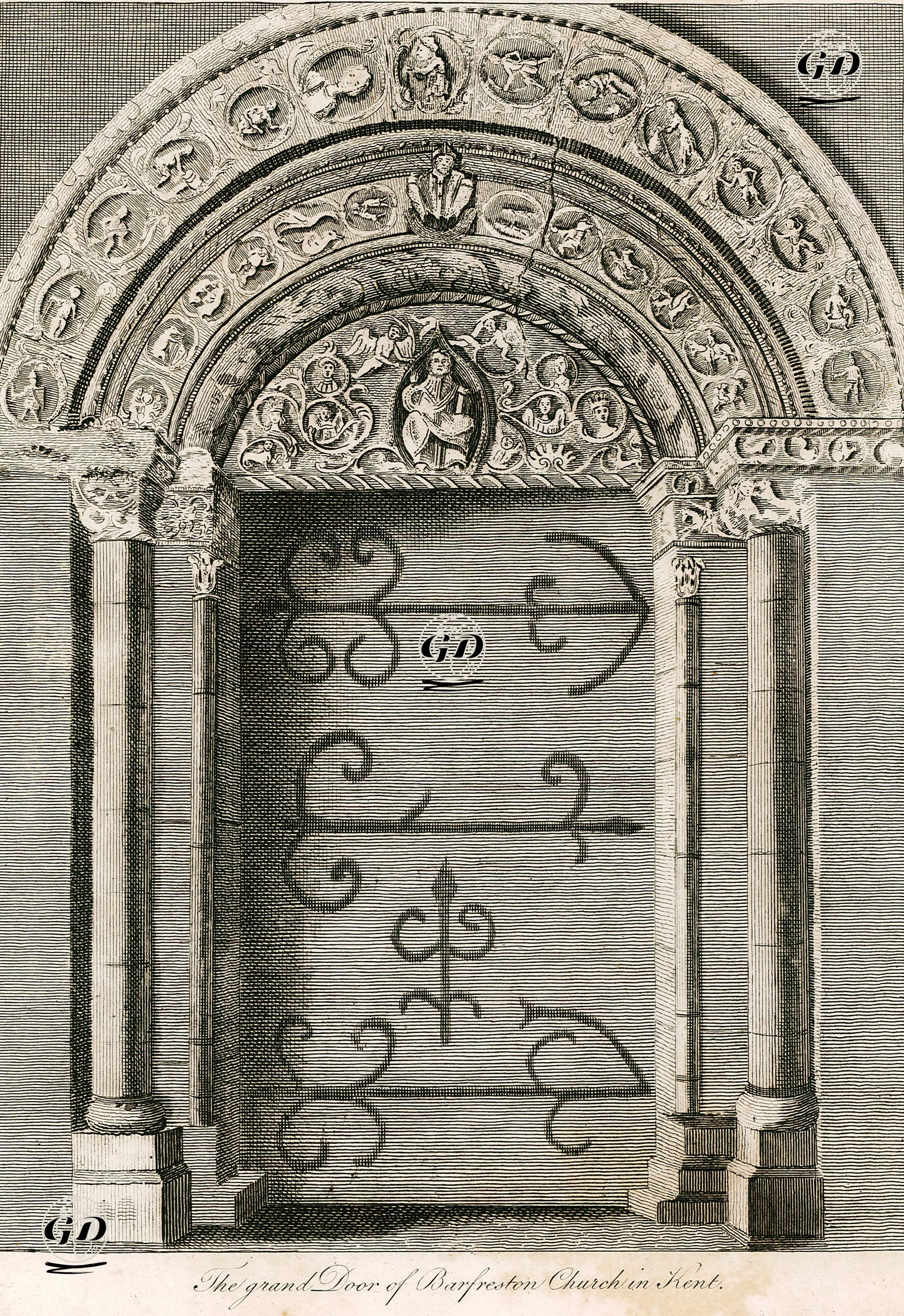 Barfreston Kilisesinin Büyük Kapısı, Kent -  - 1783