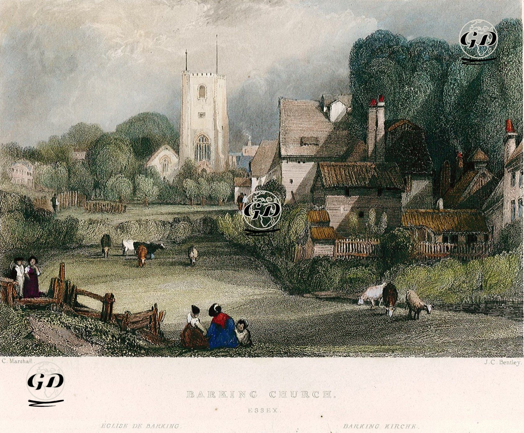 Barking Kilisesi, Essex - Charles Marshall (1806-1890) - 1839
