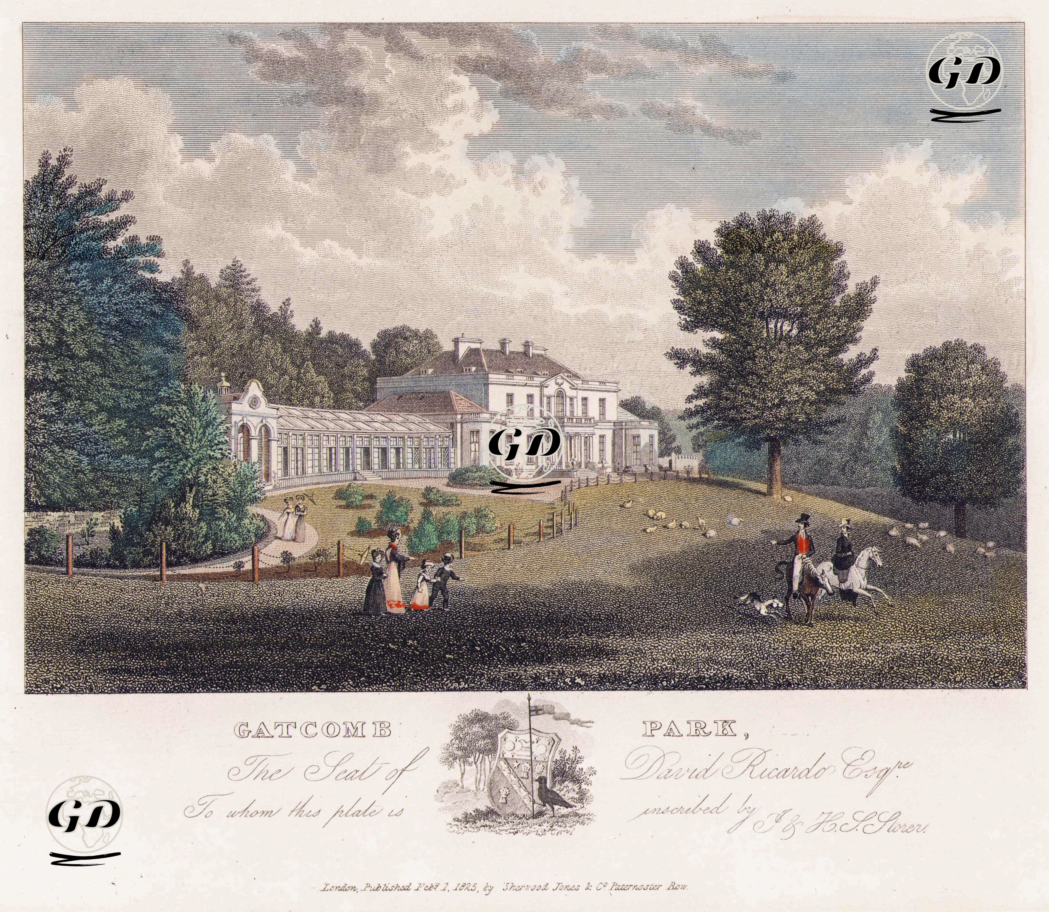 David Ricardo'nun Evi Gatcomb Park Malikhanesi, Gloucestershire -  - 1825