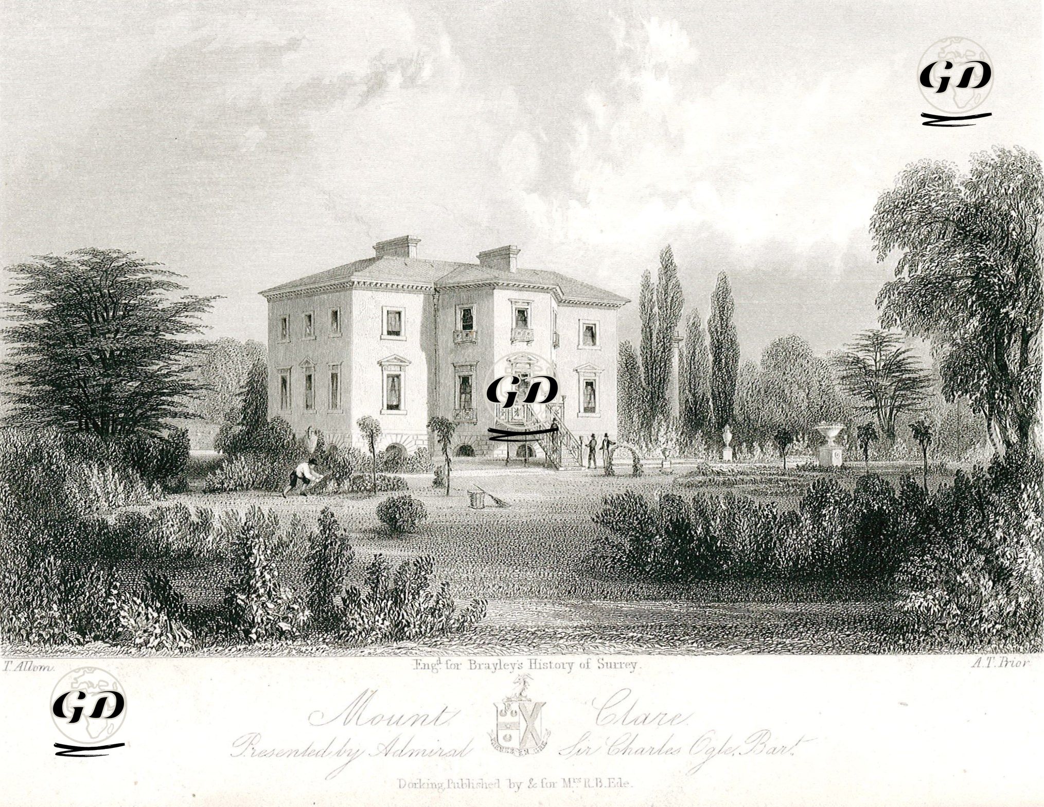 Mount Clare Malikanesi, Wandsworth - Thomas Allom (1804-1872) - 1850