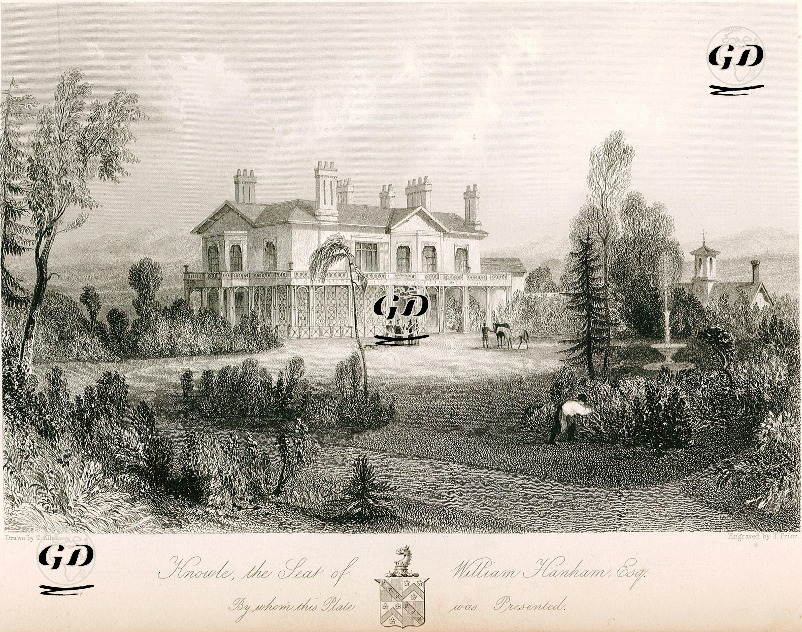 William Hanham Evi Knowle Malikhanesi - Thomas Allom (1804-1872) - 1844