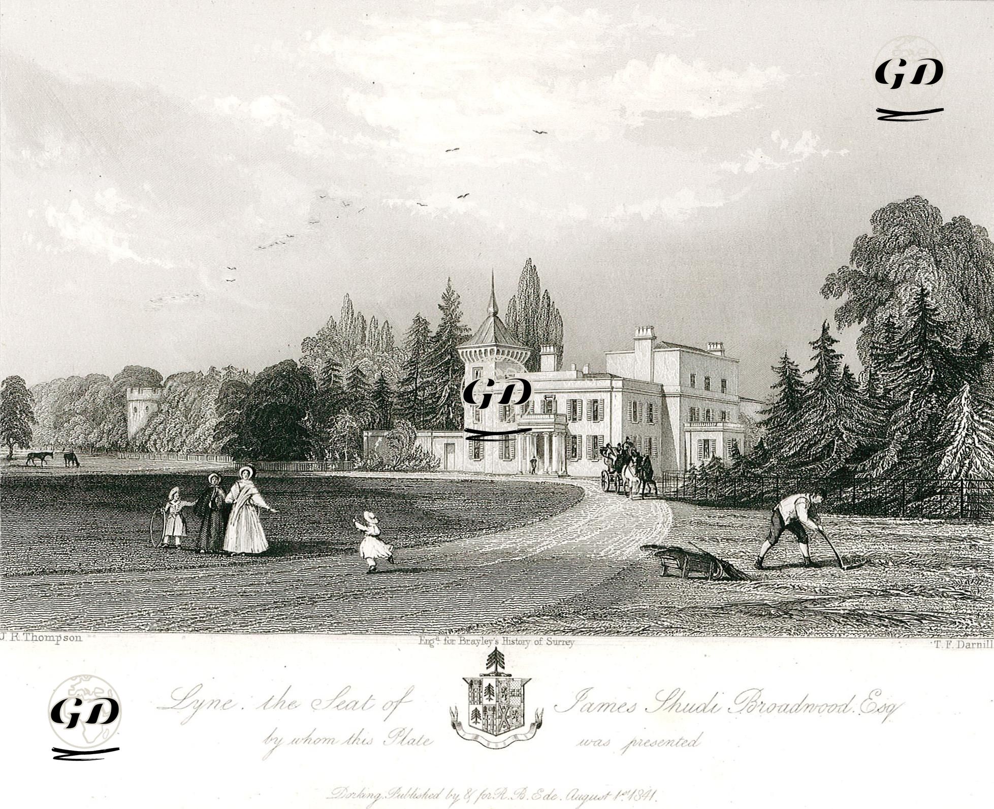 James Shudi Broadwood'in Evi Lyne Malikhanesi - J.R.Thompson - 1841