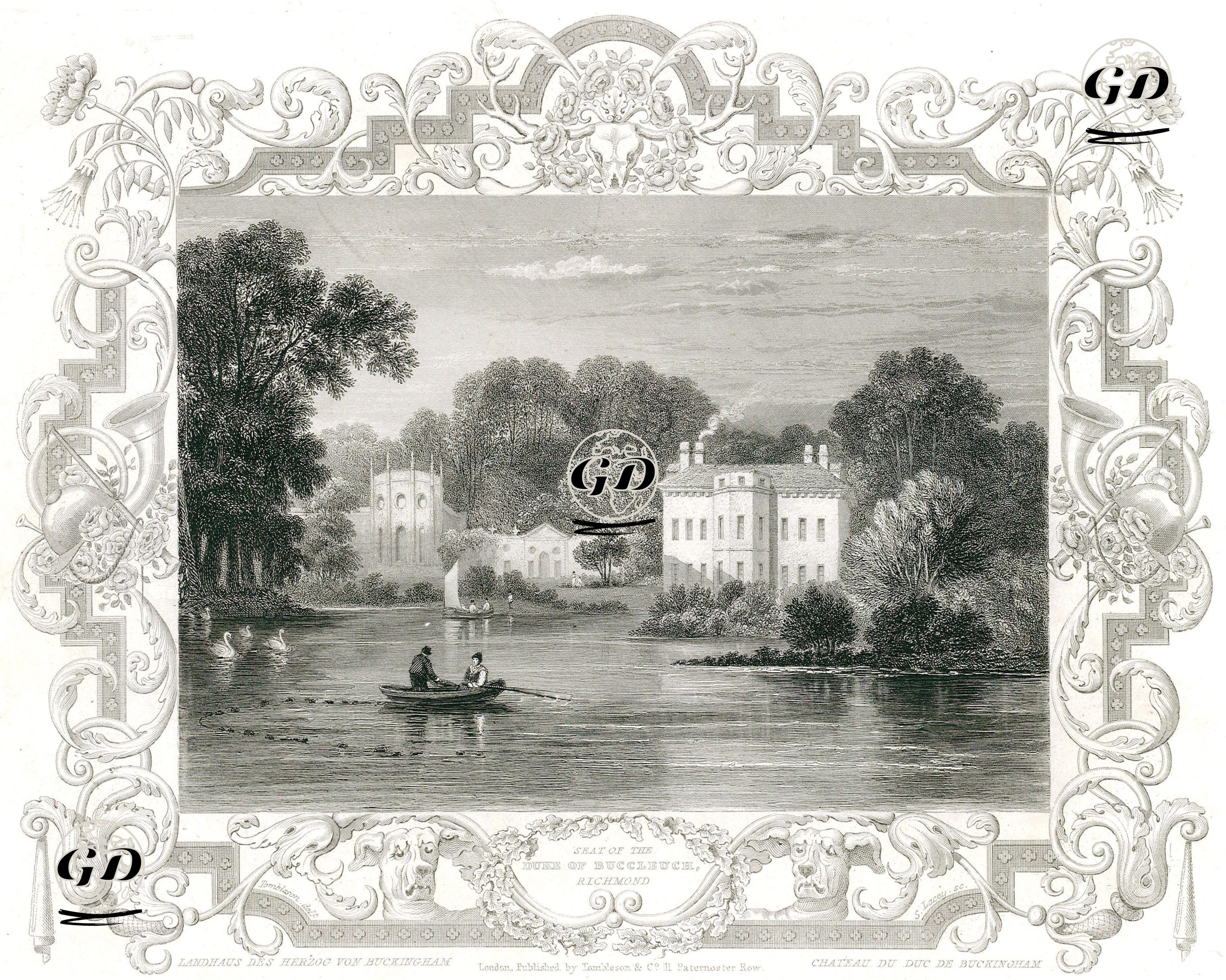 Buccleuch Dükünün Evi, Richmond - William Tombleson (1795-1846) - 1835