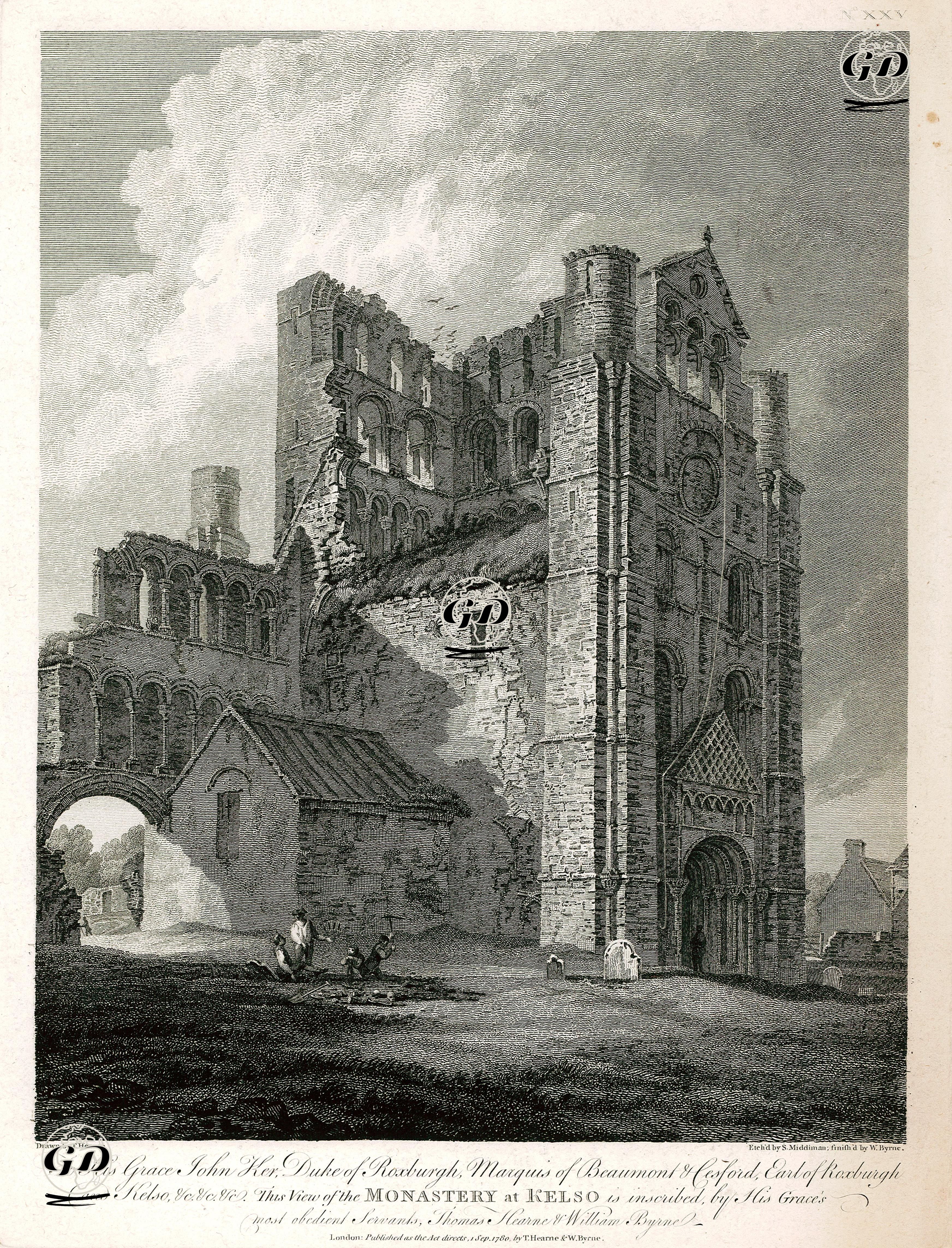 Kelso Manastırı - Thomas Hearne (1744-1817) - 1780