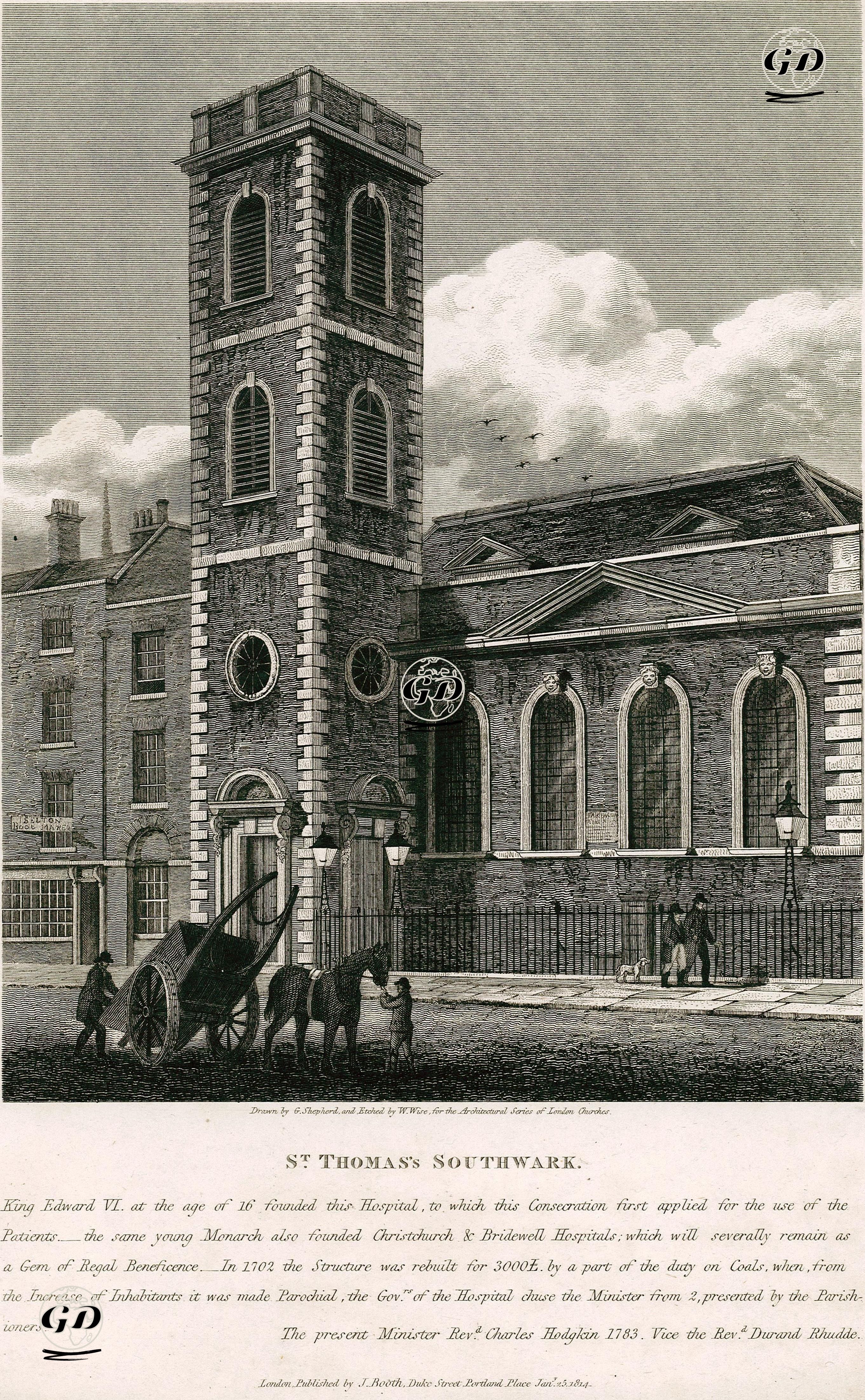 St.Thomas Kilisesi, Southwark - George Sidney Shepherd (1784-1862) - 1814