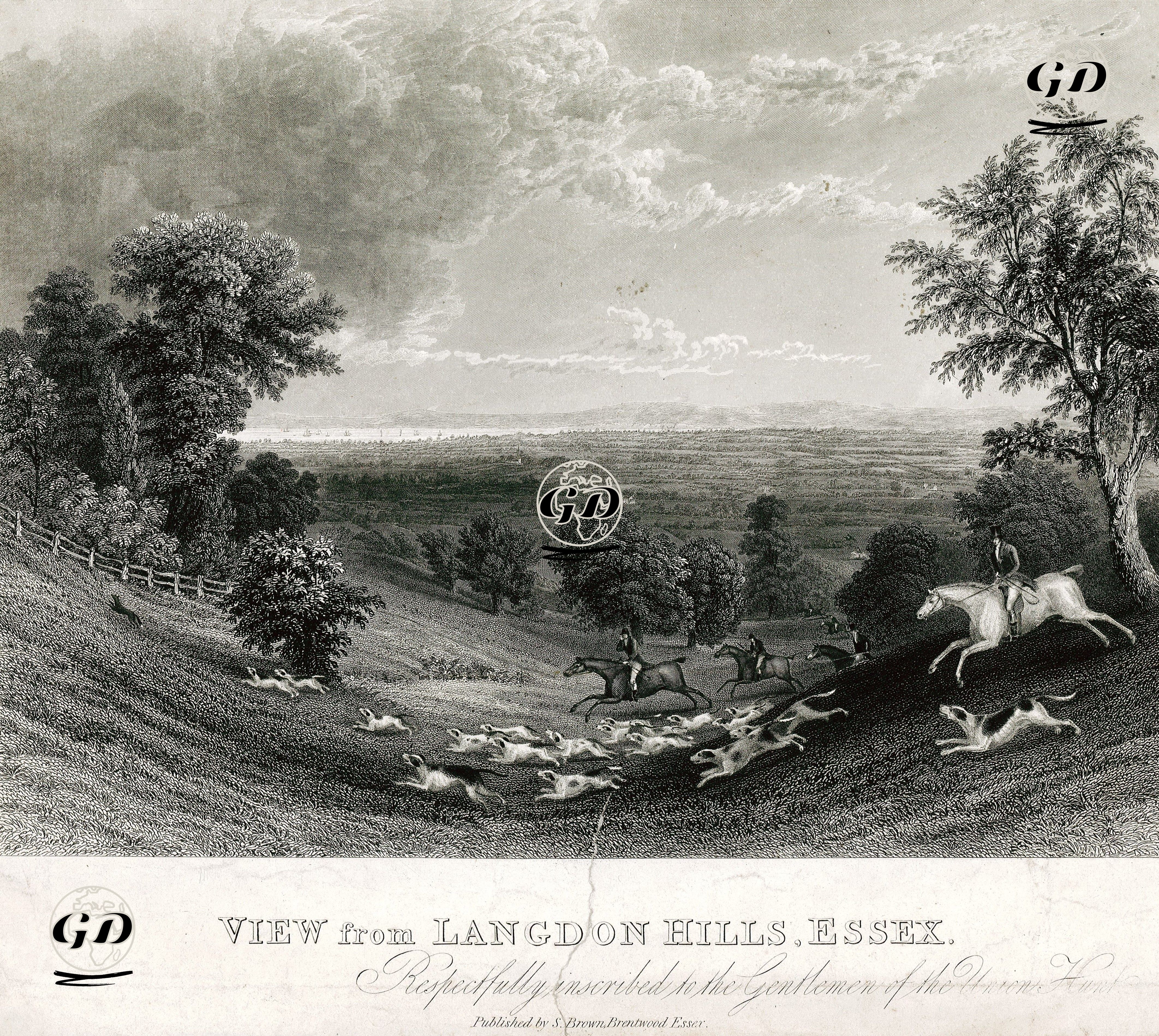 Langdon Tepesinden Essex Manzarası -  - 1810's