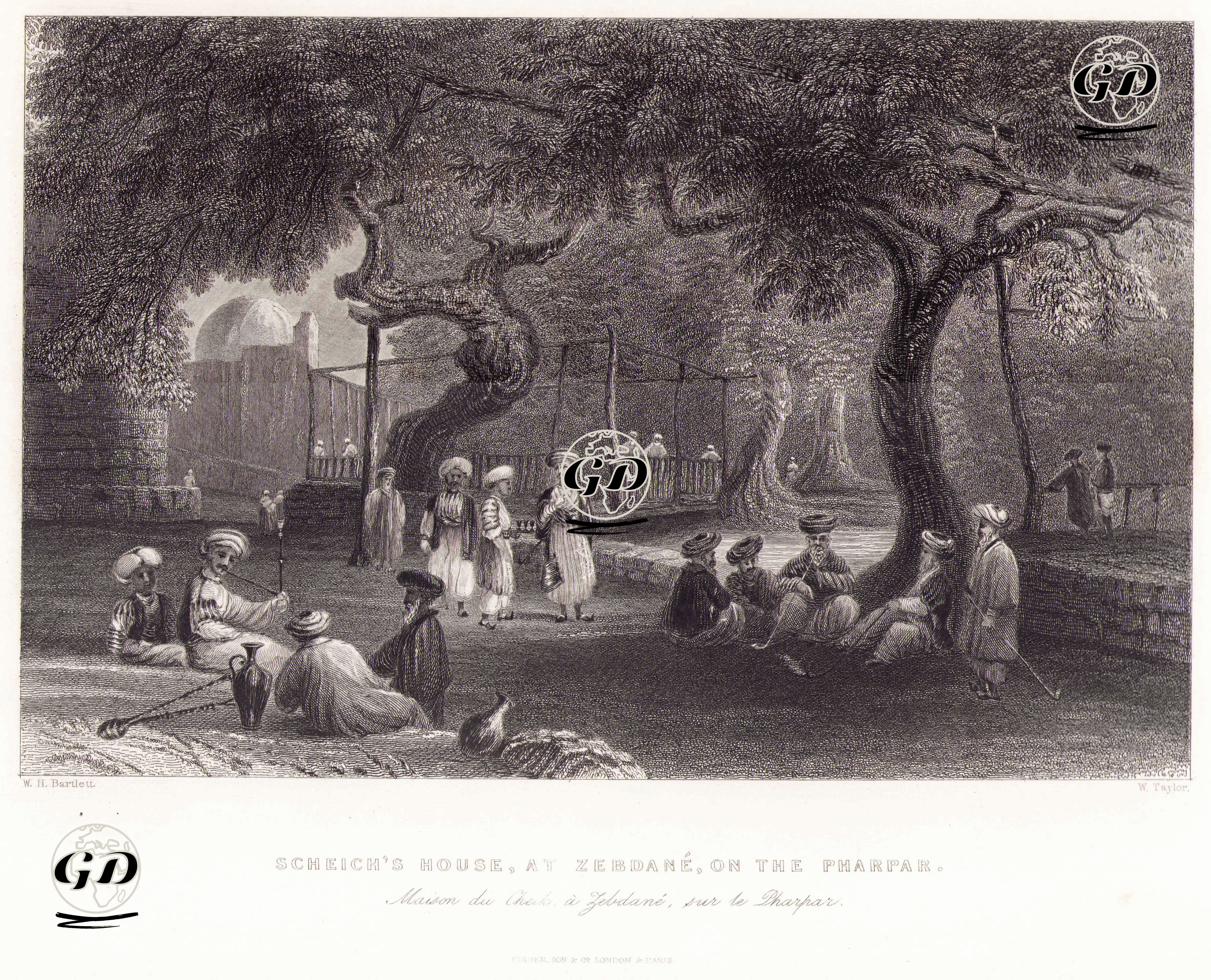 Ez Zabadani'de Scheichin Evi - William Henry Bartlett (1809-1854) - 1838-1839