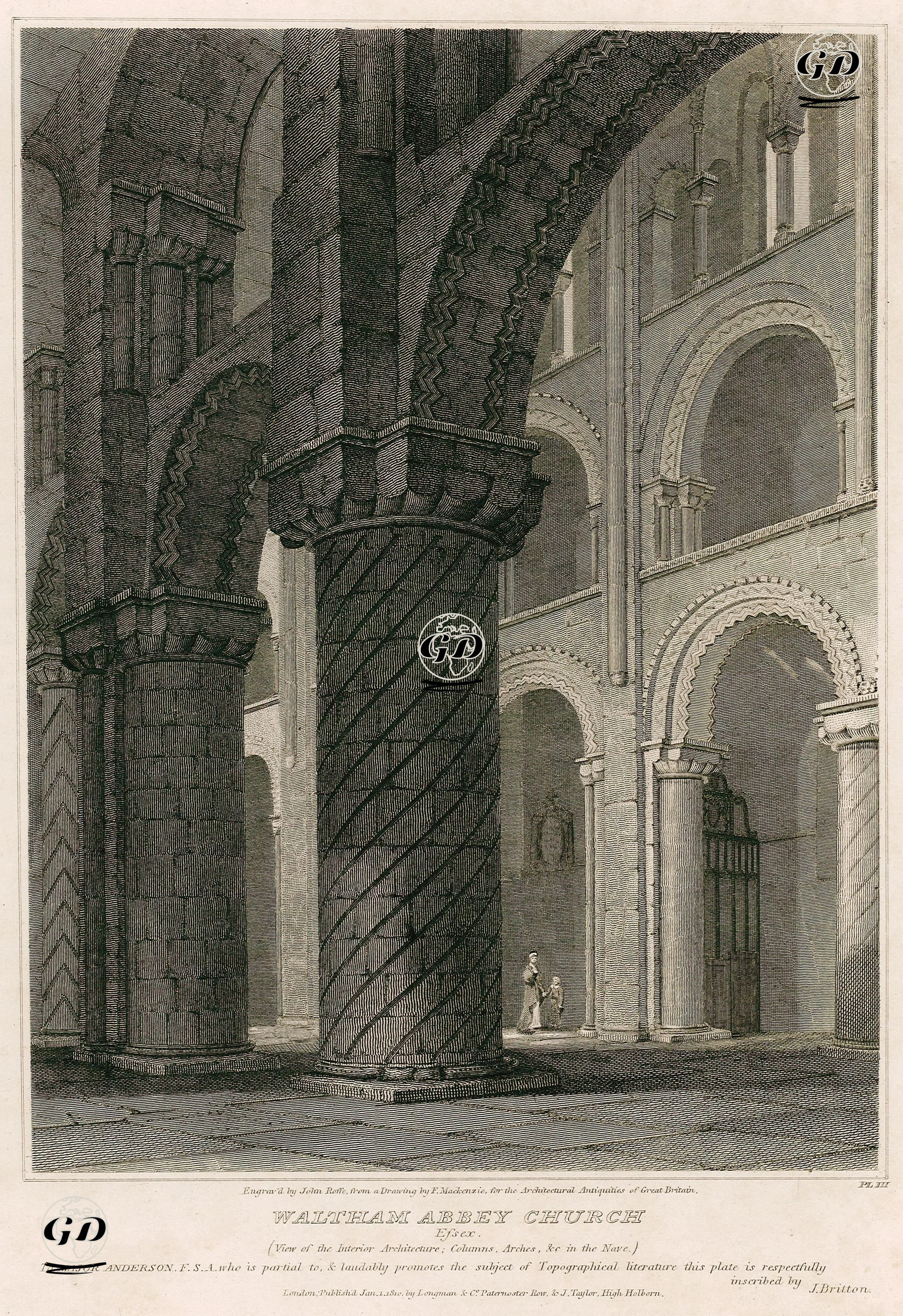Waltham Manastırı, Essex - Frederick Mackenzie (1788-1854) - 1810