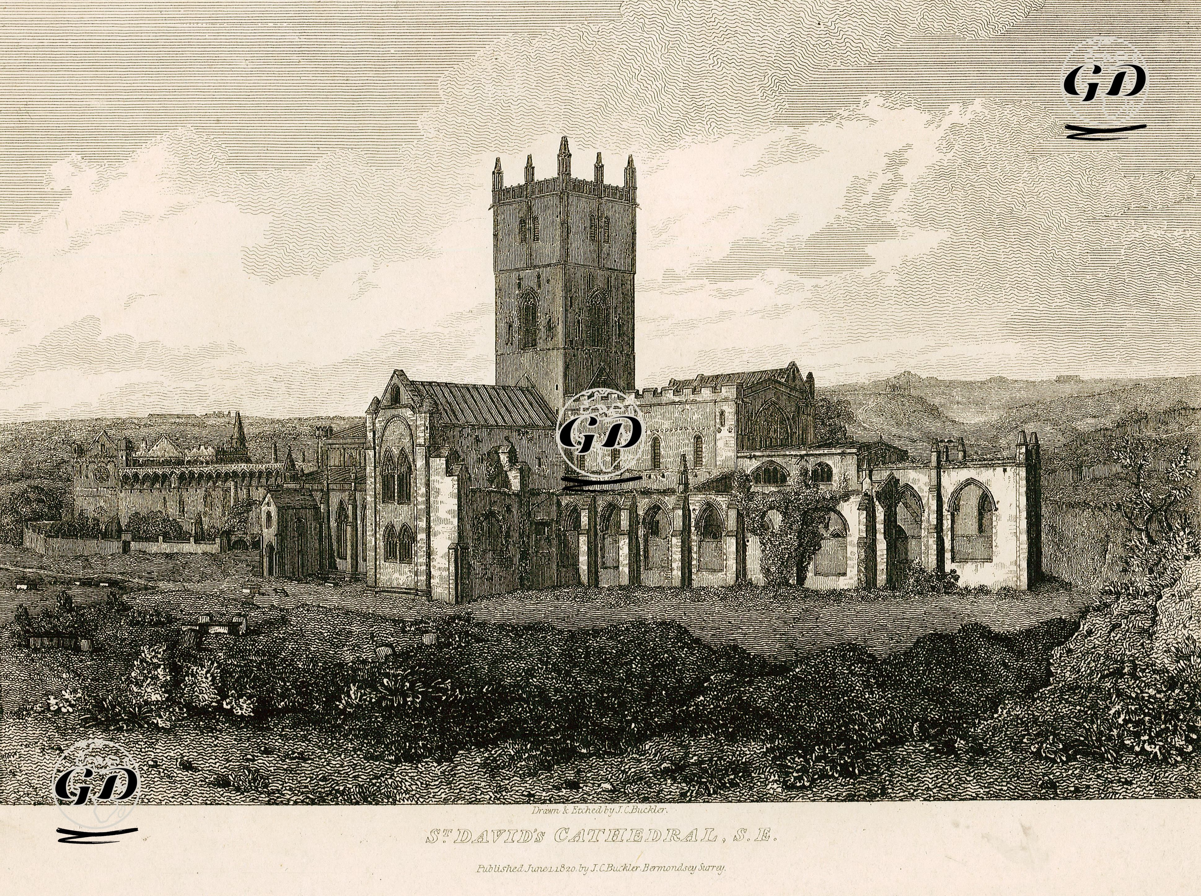 St.David Katedrali - John Chessell Buckler (1793-1894) - 1820
