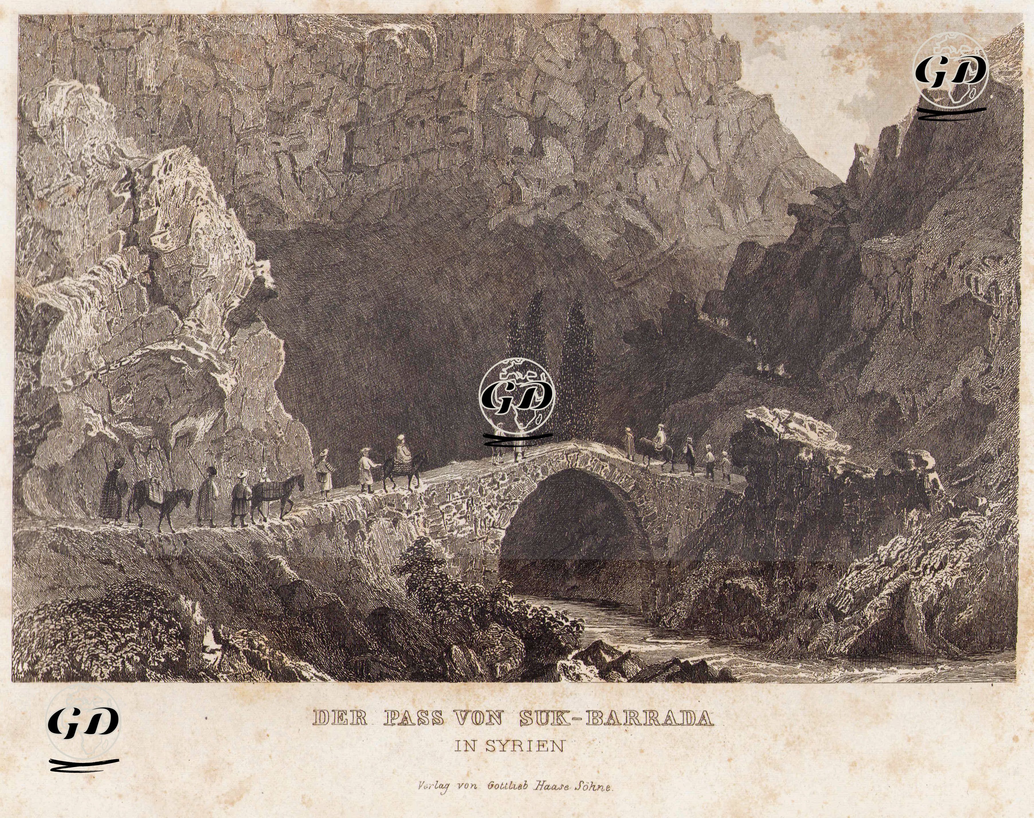 Suriye'de Souk Barrada Geçiti -  - 1830's-1870's